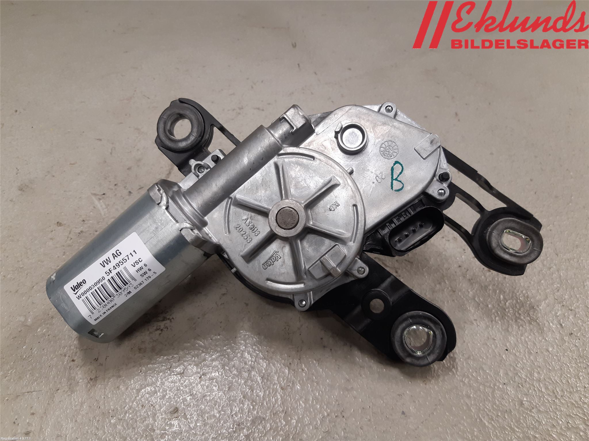 Skoda OCTAVIA (5E) 13-20 Torkarmotor Baklucka