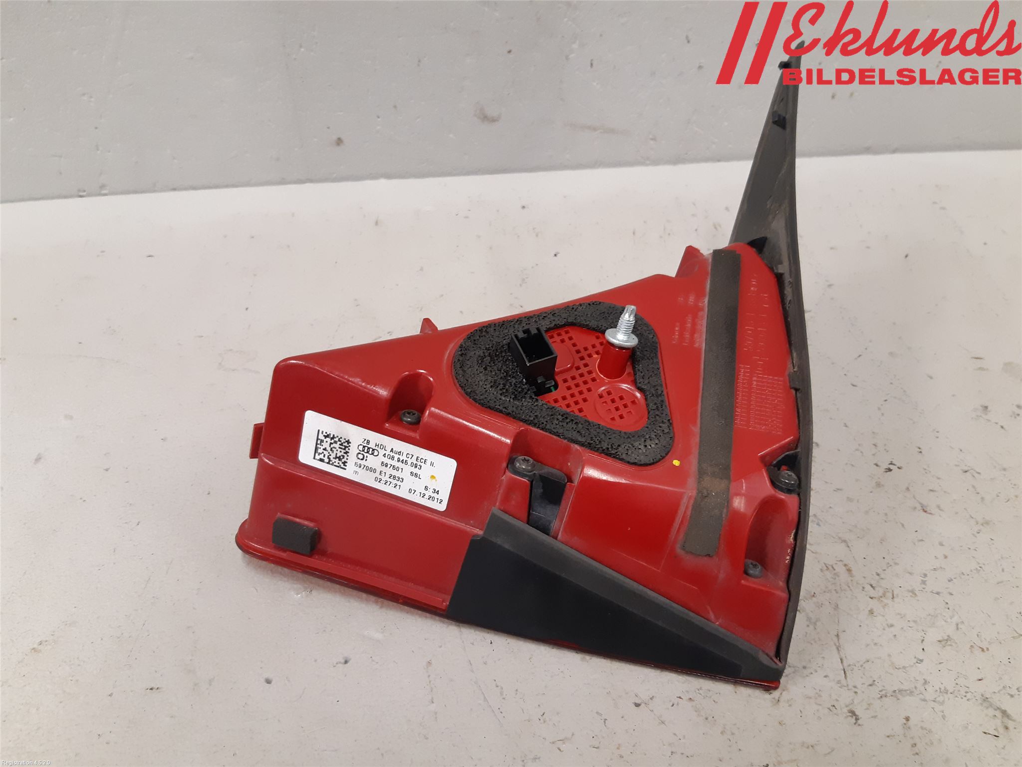 Audi A7/S7 4G 11-17 Bakljus Lucka Vä