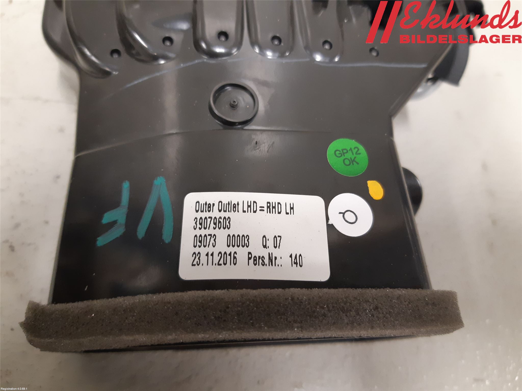 Opel ASTRA K 16-22 Defrosterkanal-Munstycke