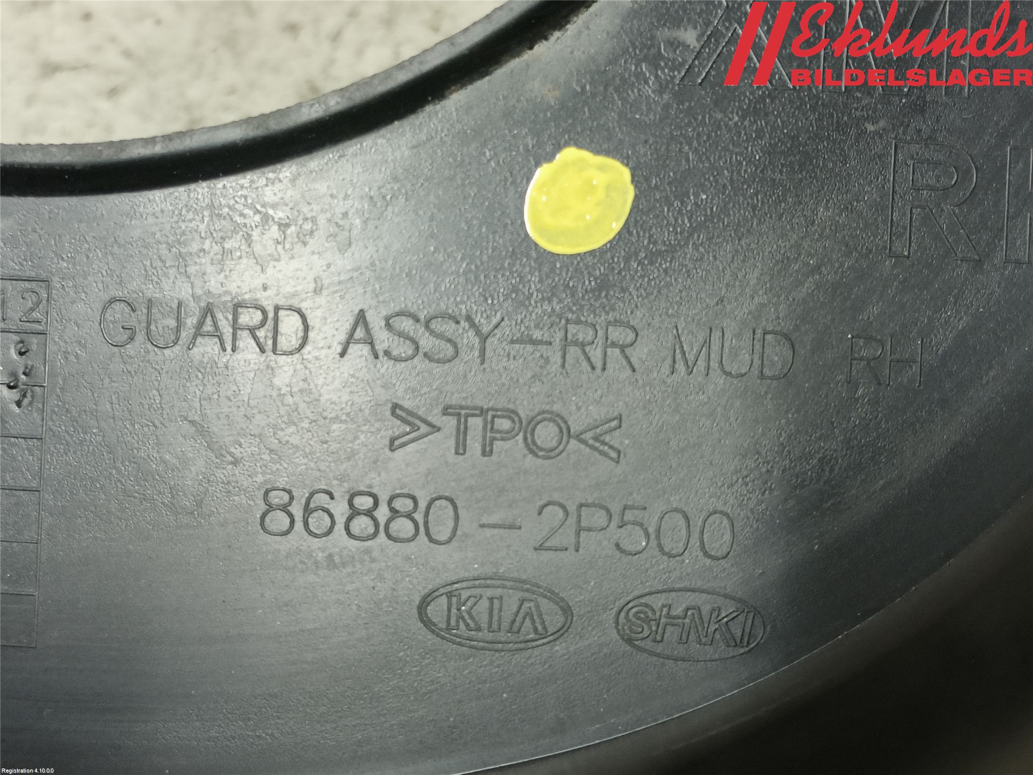 Kia SORENTO 10-14 Stänkskydd