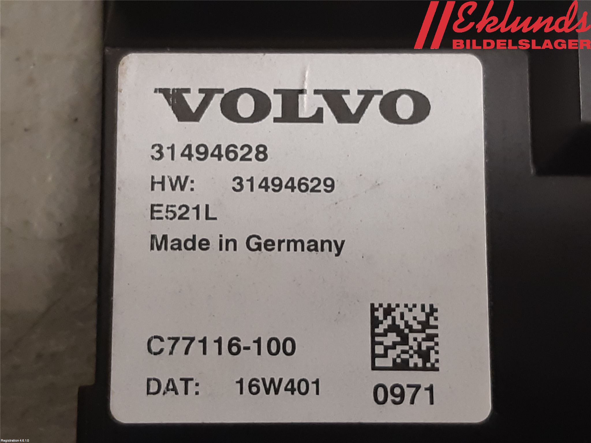 Volvo XC90/RECHARGE 16- Styrenhet Baklucka