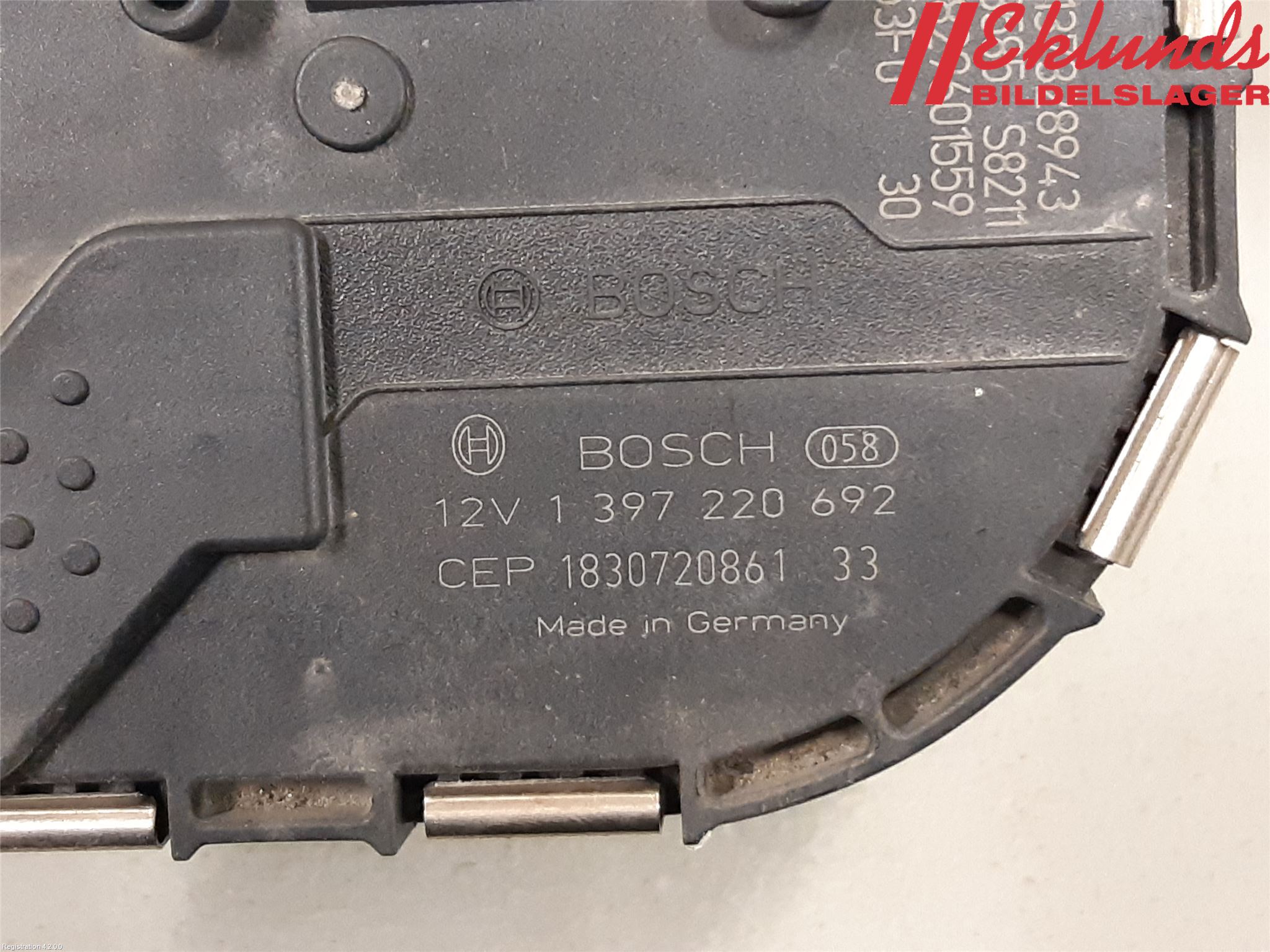 Volkswagen VW GOLF / E-GOLF VII 13-20 Torkarmotor Vindruta