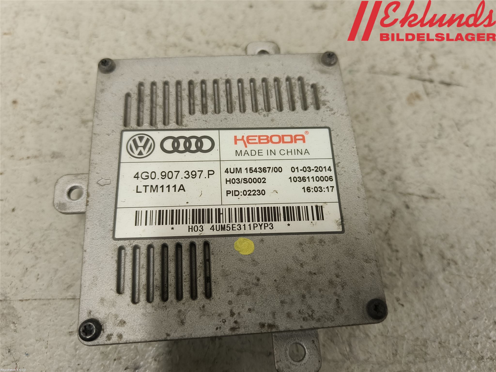 Audi A6/S6 4G 11-18 Styrenhet Strålkastare