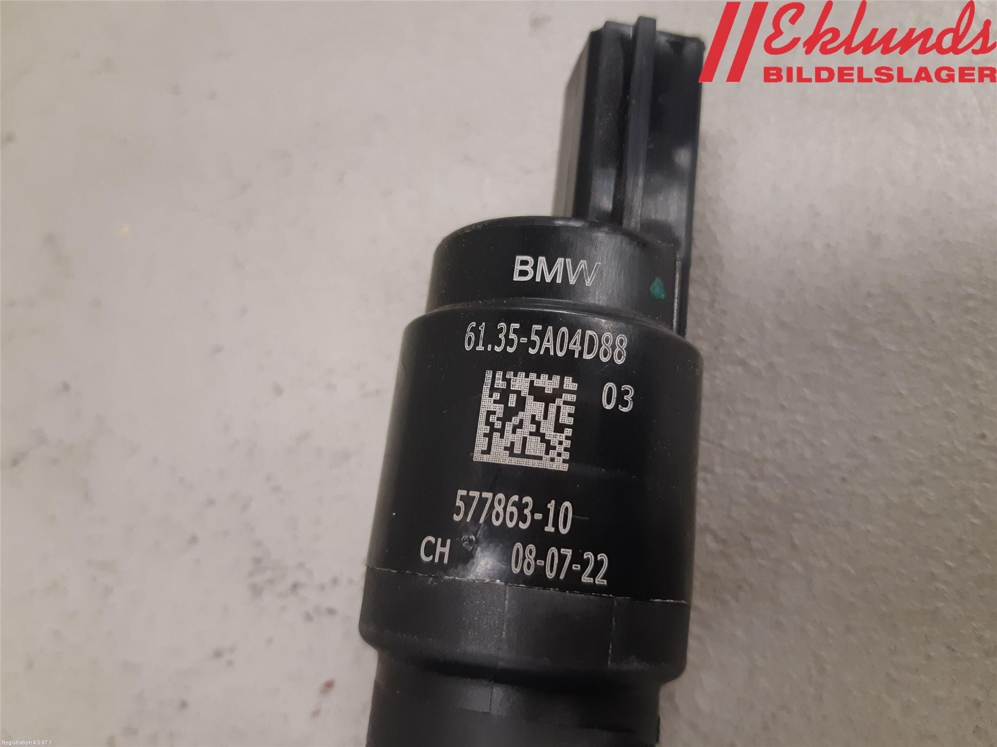 BMW iX I20 22- Spolarpump Vindruta