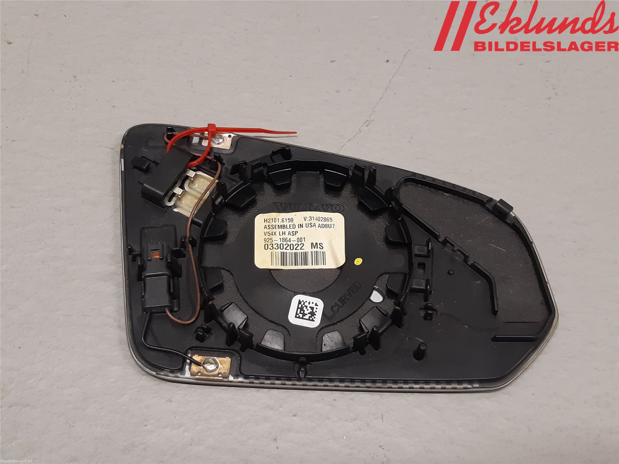 Volvo V60 19- Spegelglas Vä