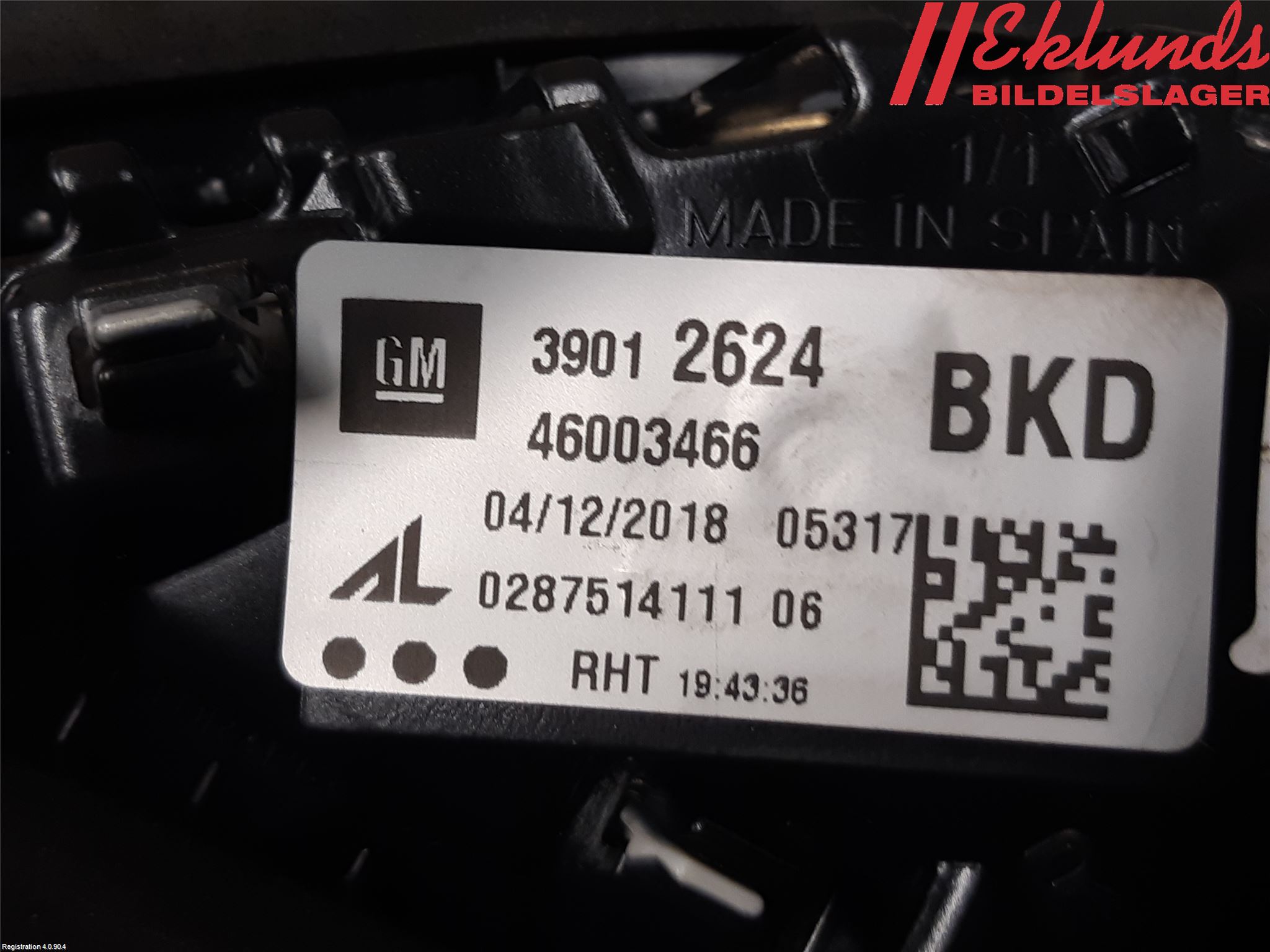 Opel CORSA E 15-19 Bakljus Lucka Hö