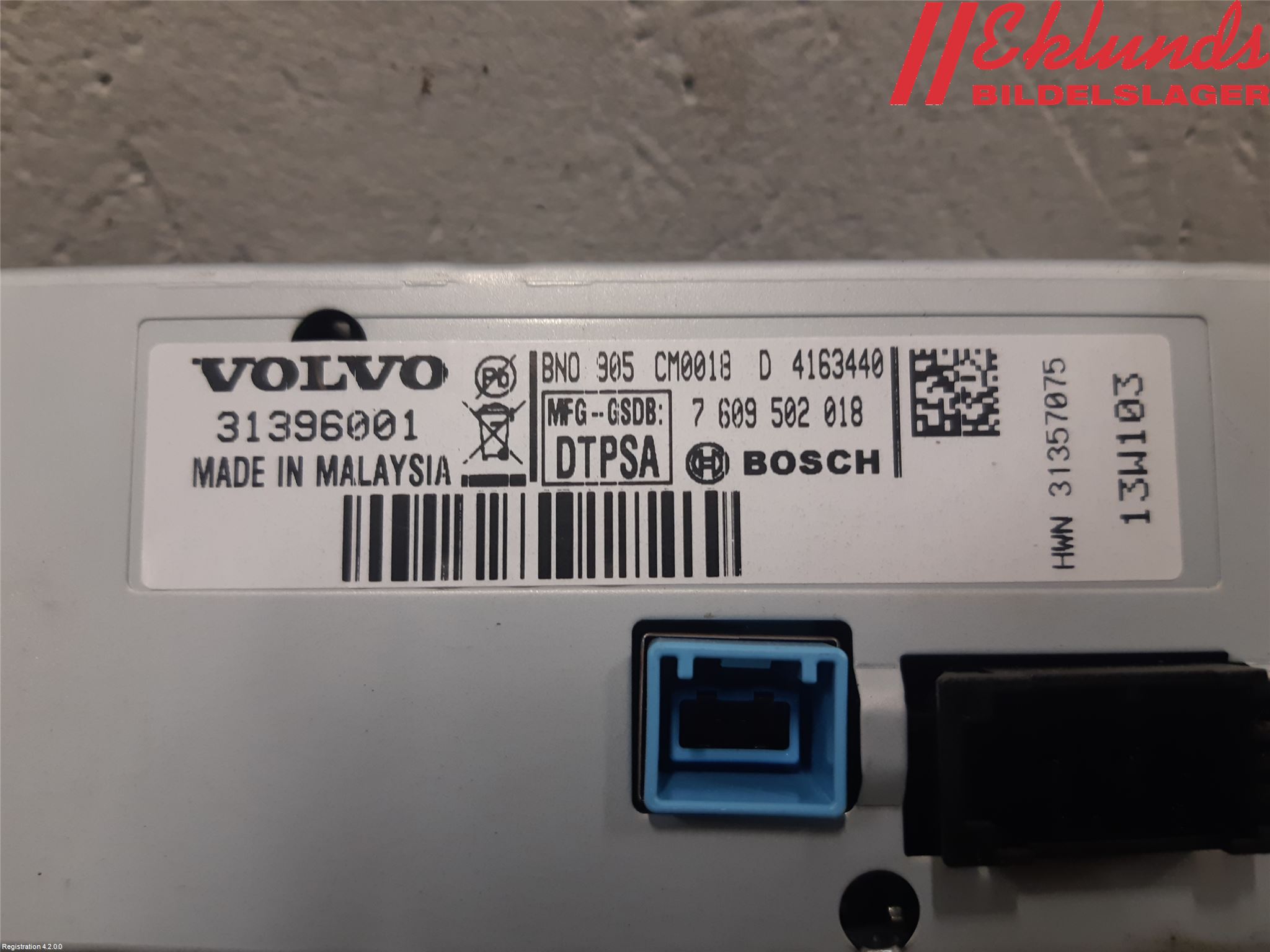 Volvo V60 11-13 Cd Radio - Multimediapanel