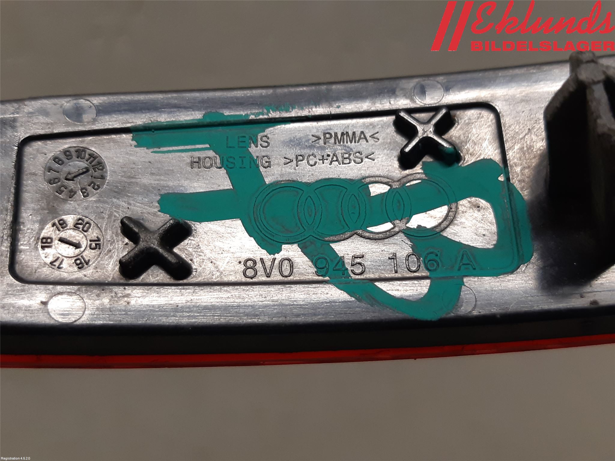 Audi A3/S3 8V 13-20 Dimljus/Reflex Bak