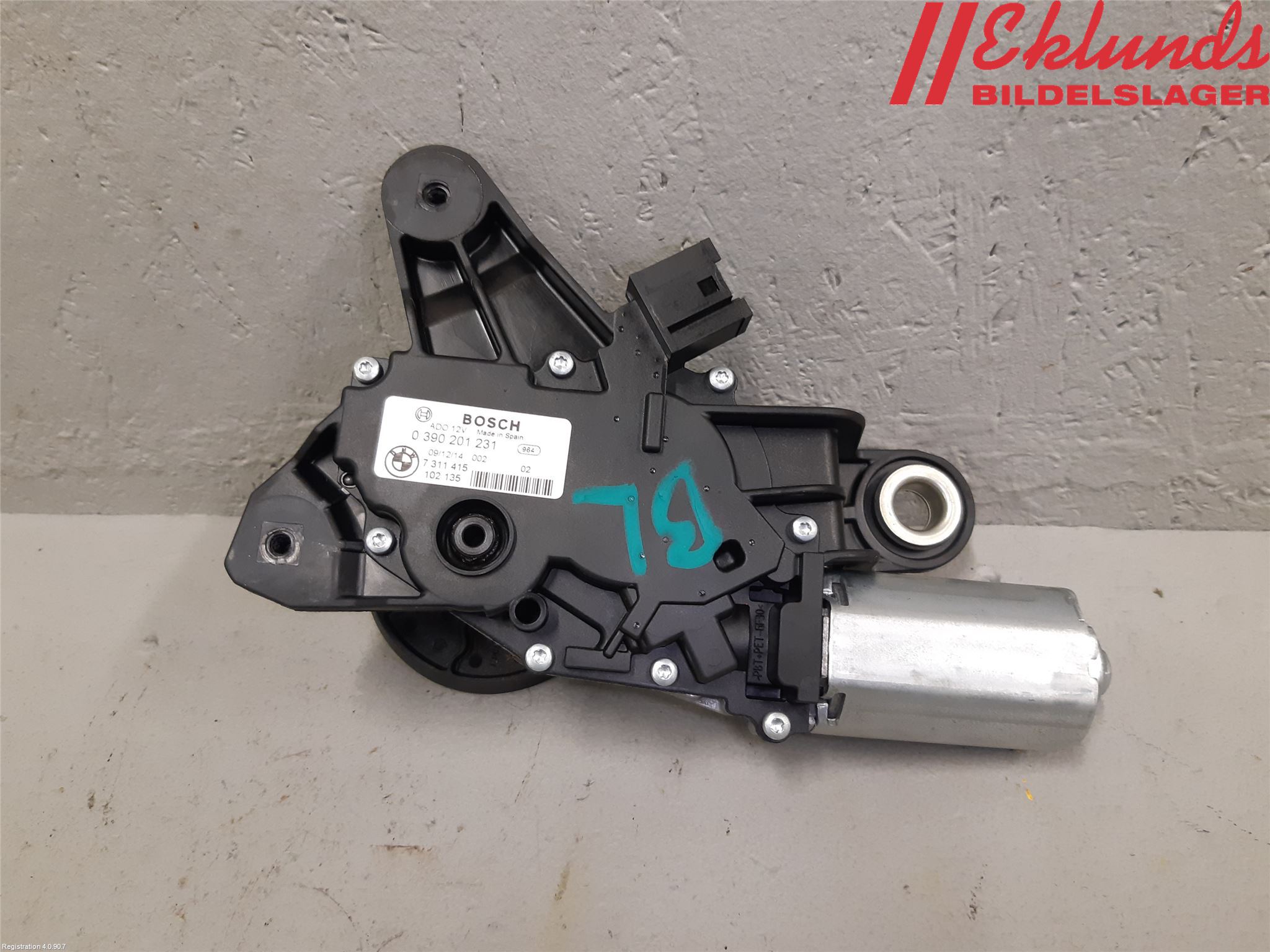 BMW 3 F30/F31/F80 12-19 Torkarmotor Baklucka