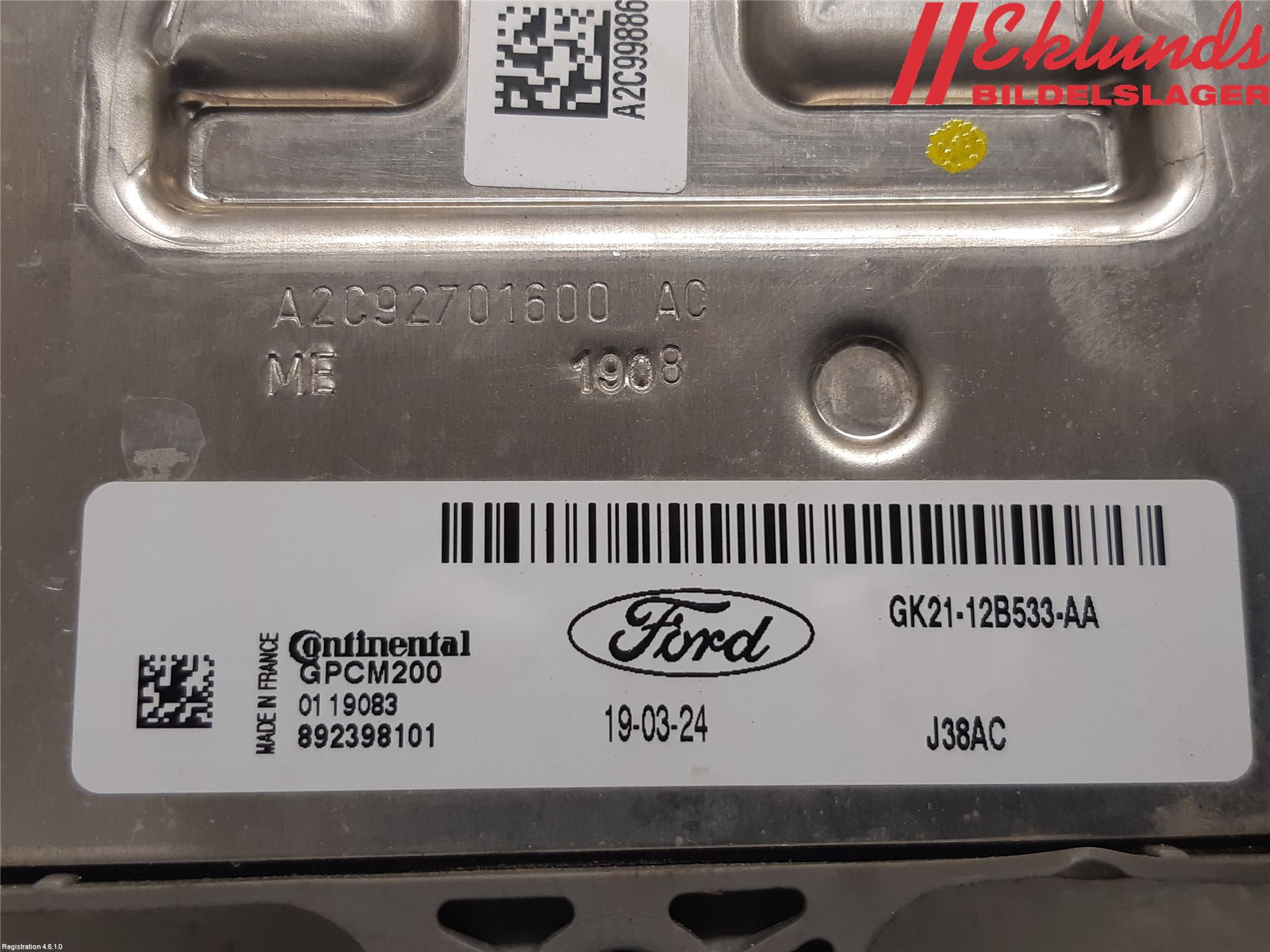 Ford TRANSIT/TOURNEO CUSTOM 13-24 Relä Glödning Diesel