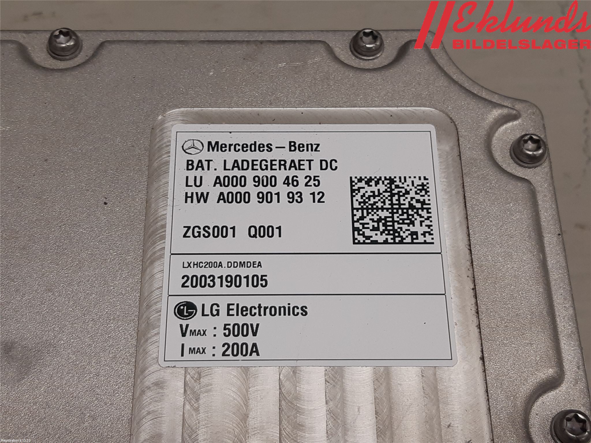 Mercedes-Benz MB EQC (N293) 20- Batteriladdare Högspänning