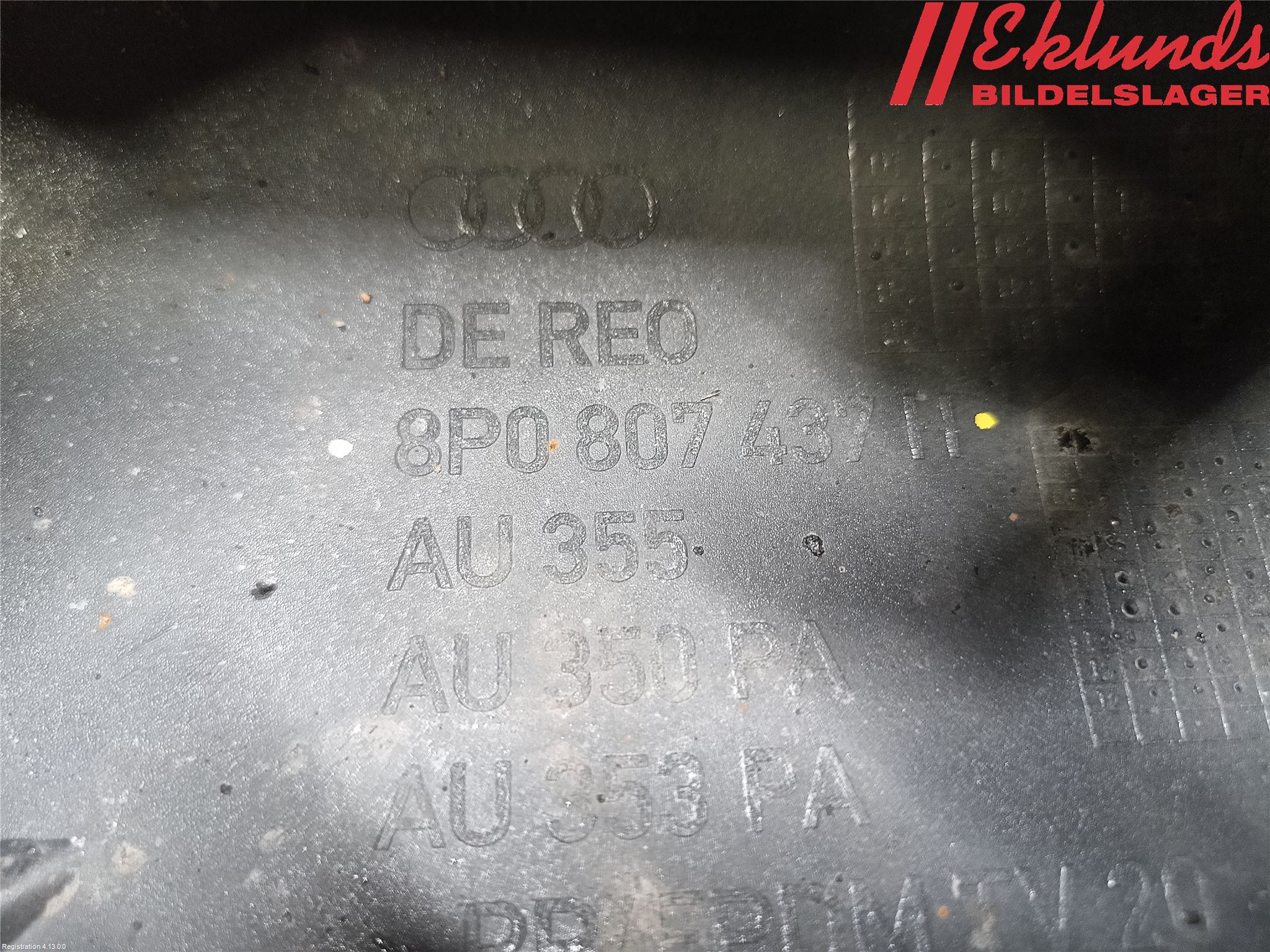 Audi A3/S3 05-13 Stötfångarbeklädnad Fram