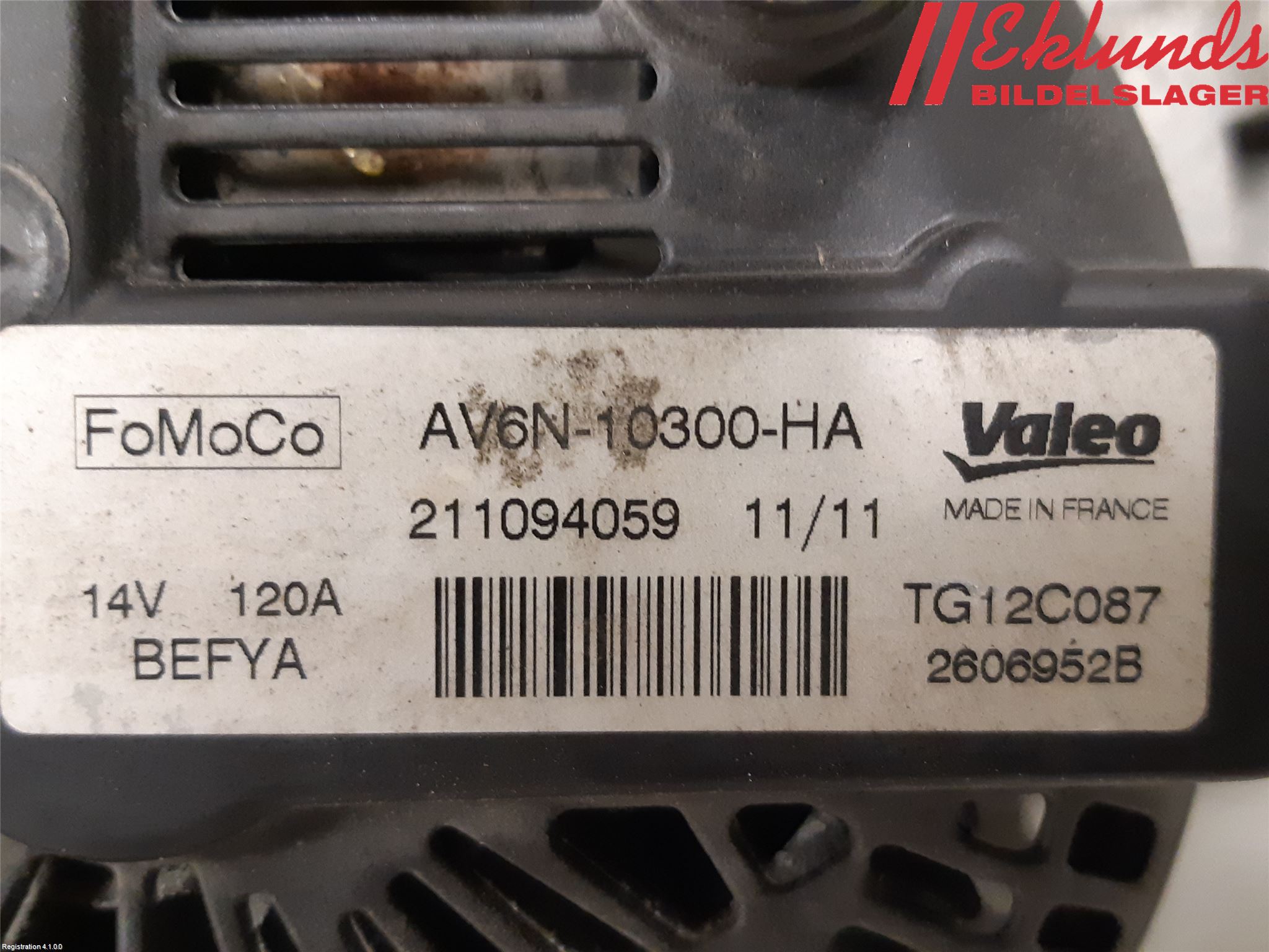 Ford FIESTA 09-12 Generator