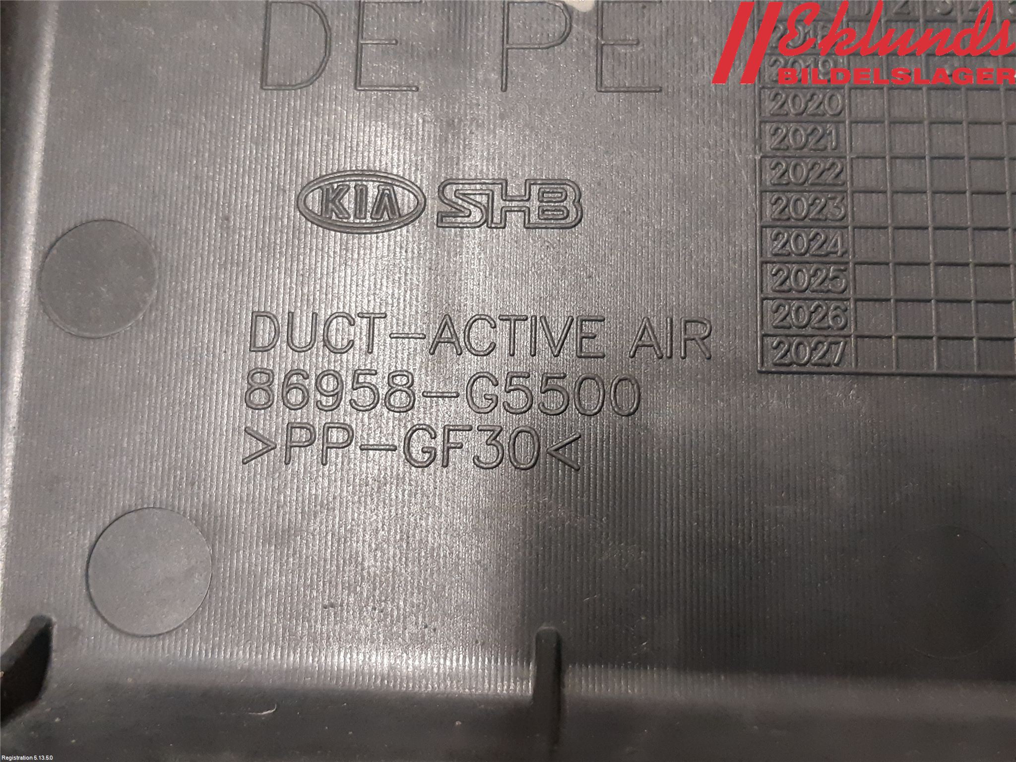 Kia NIRO (DE) 17-22 Deflektor Plåt-Plast Kylning