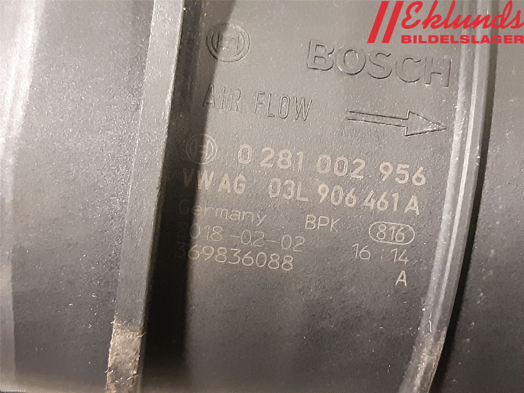 Volkswagen VW PASSAT 15-19 Injluftmassamätare