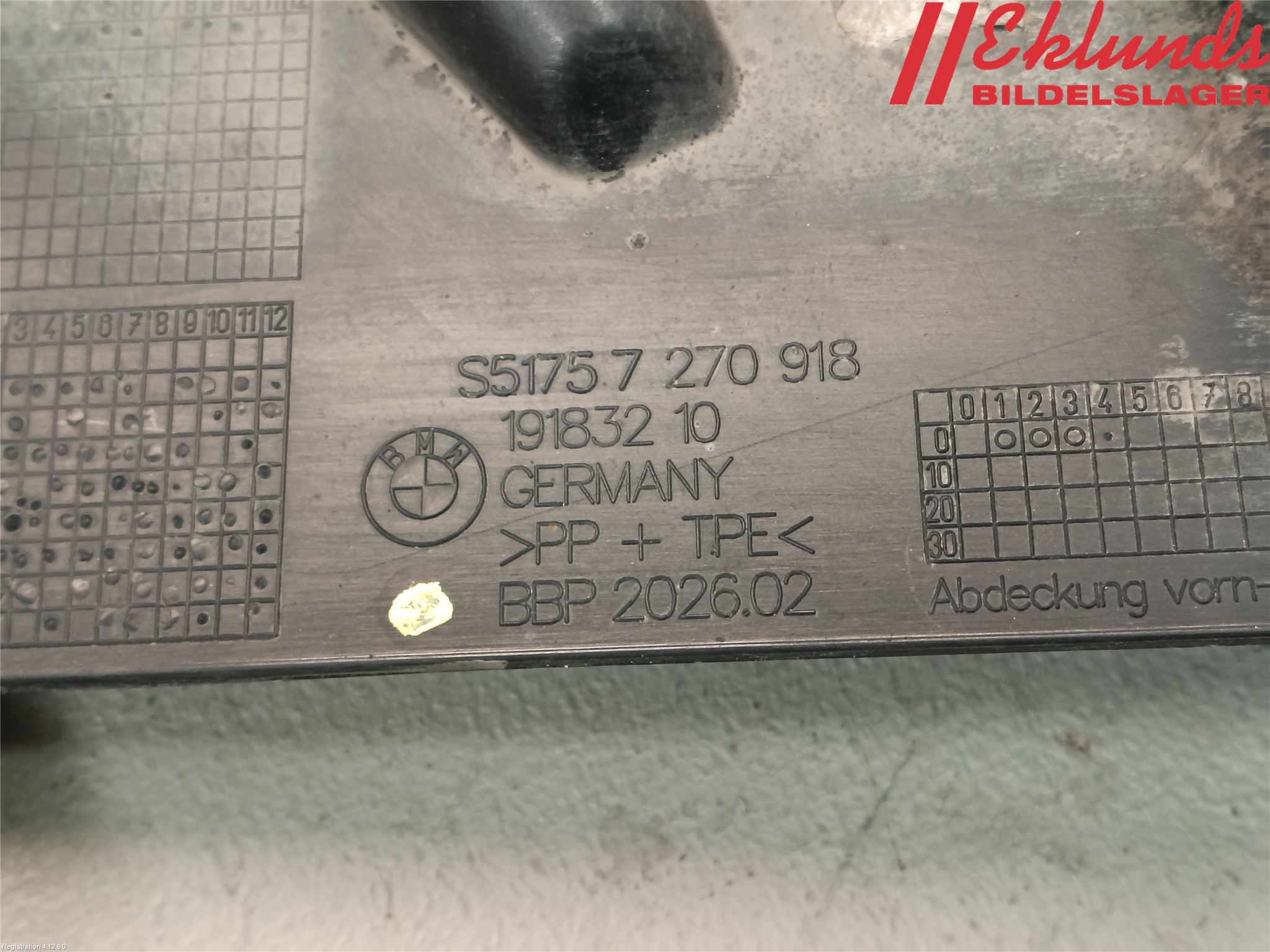 BMW i3 I01 13-22 Hasplåt Plåt-Plast