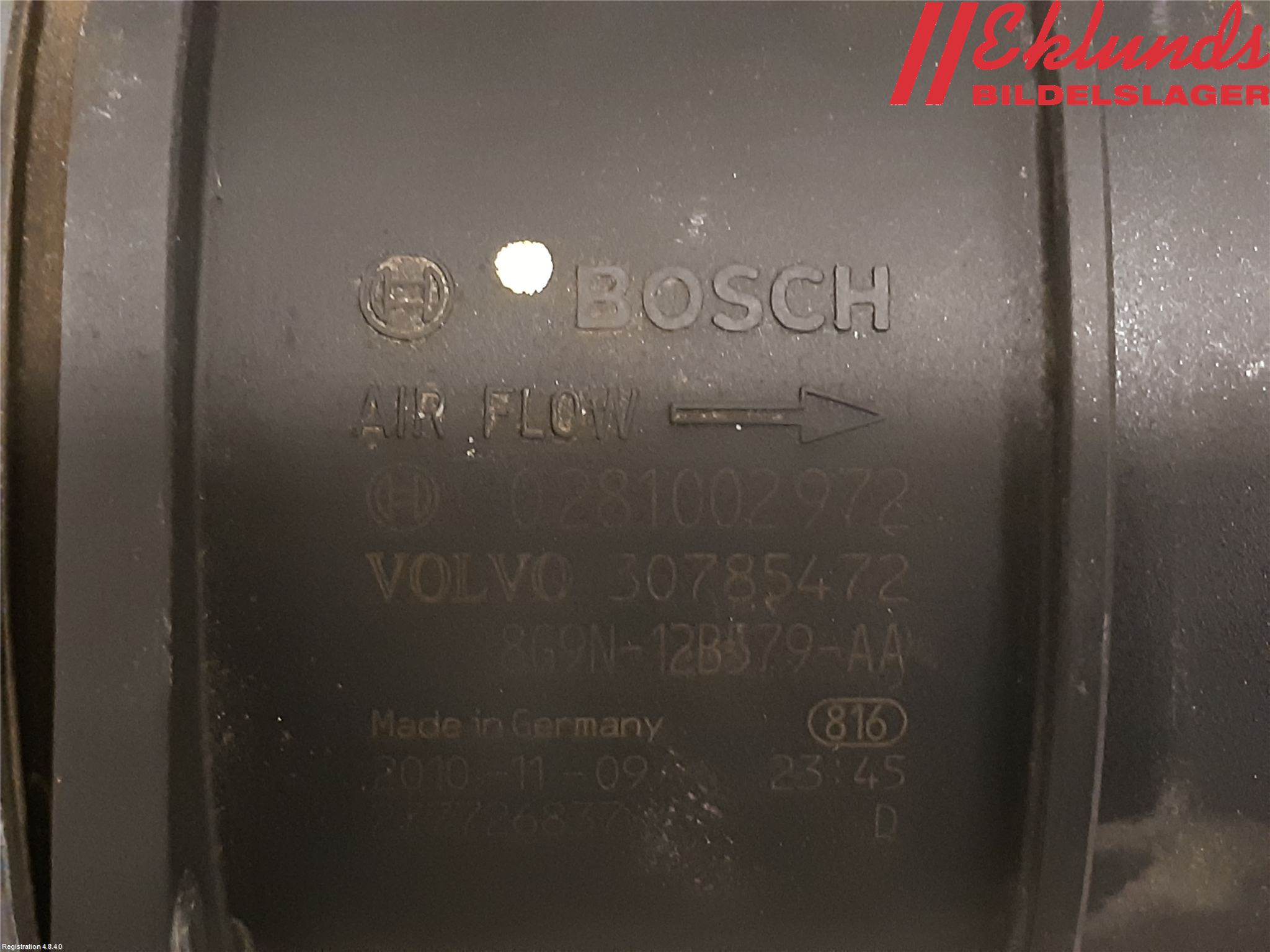 Volvo V60 11-13 Injluftmassamätare