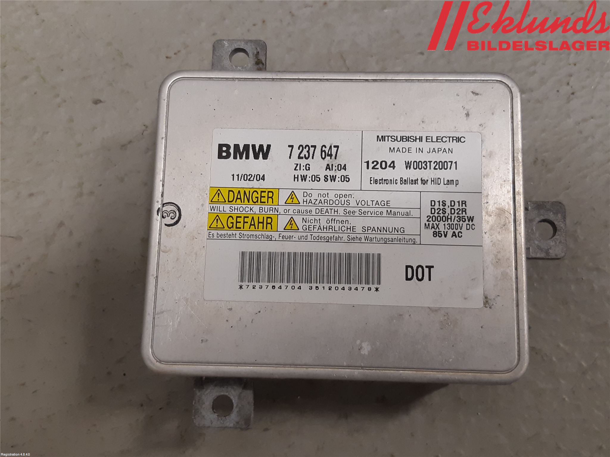 BMW 5 F10/F11/F18 09-17 Styrenhet Strålkastare