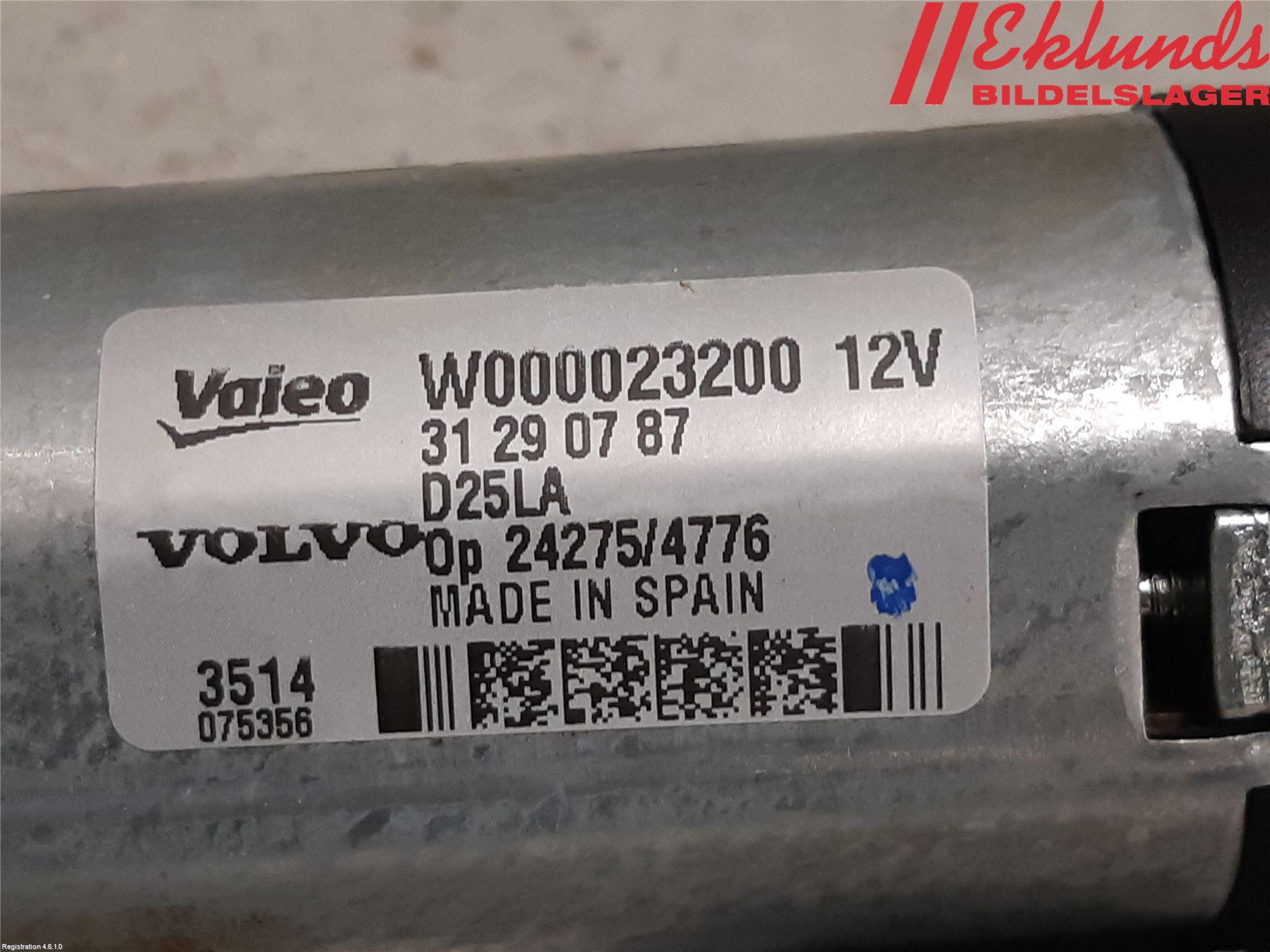 Volvo V70 14-16 Torkarmotor Baklucka