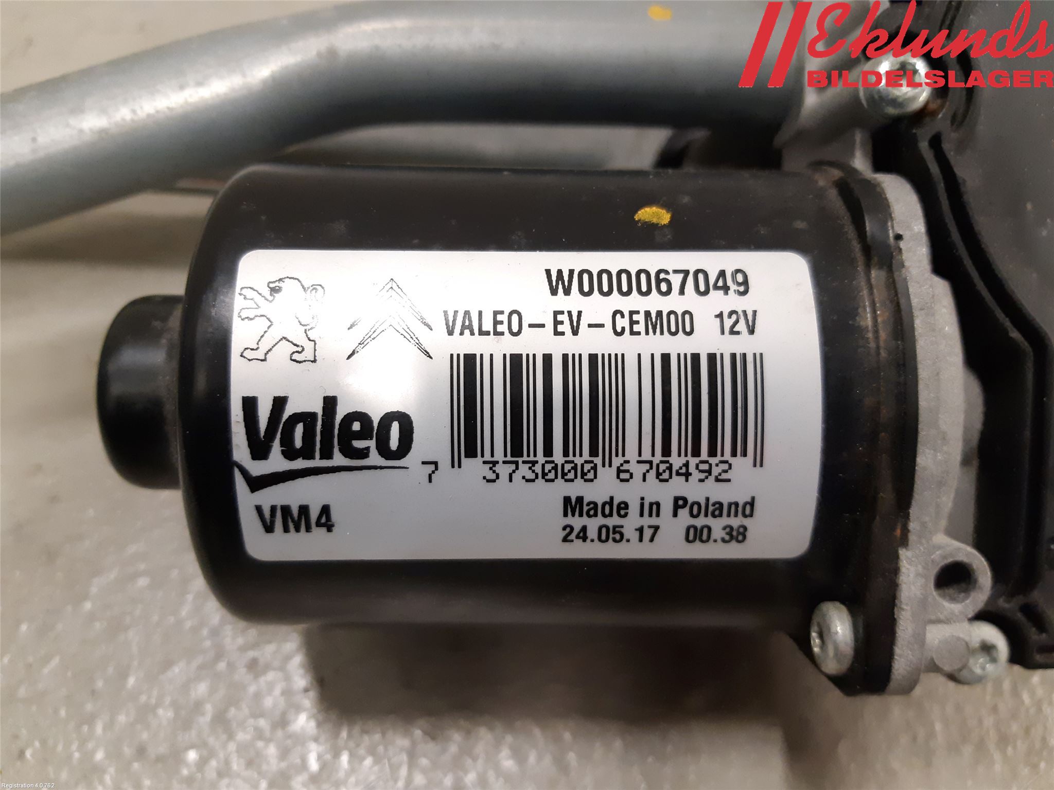 Citroen JUMPY/E-JUMPY 16- Torkarmotor Vindruta