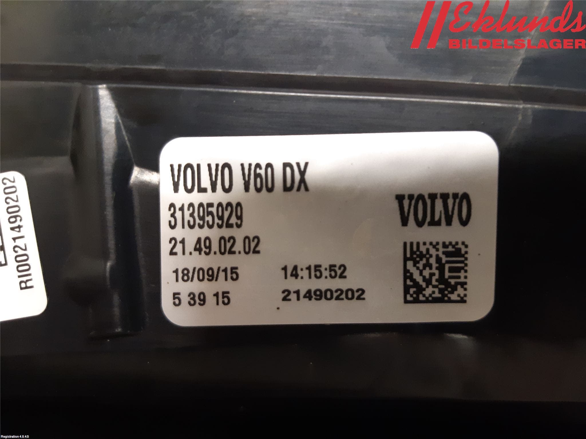 Volvo V60 14-18 Bakljus Höger