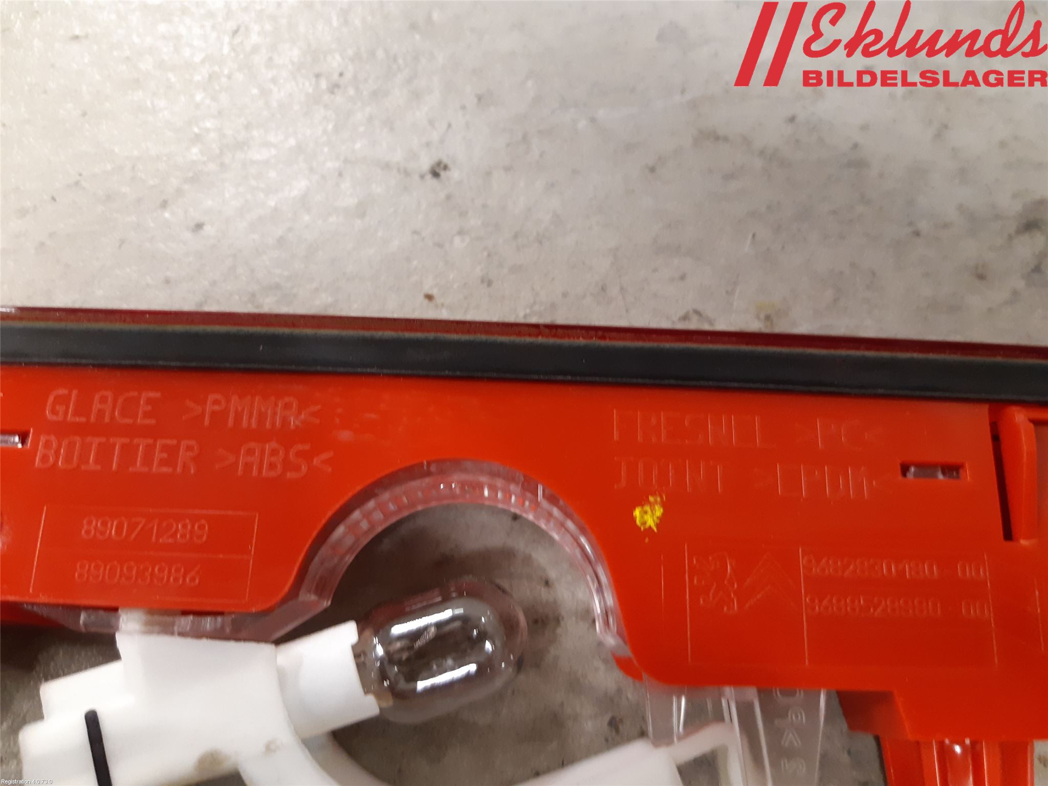 Citroen BERLINGO 08-18 Bromsljus Bakruta