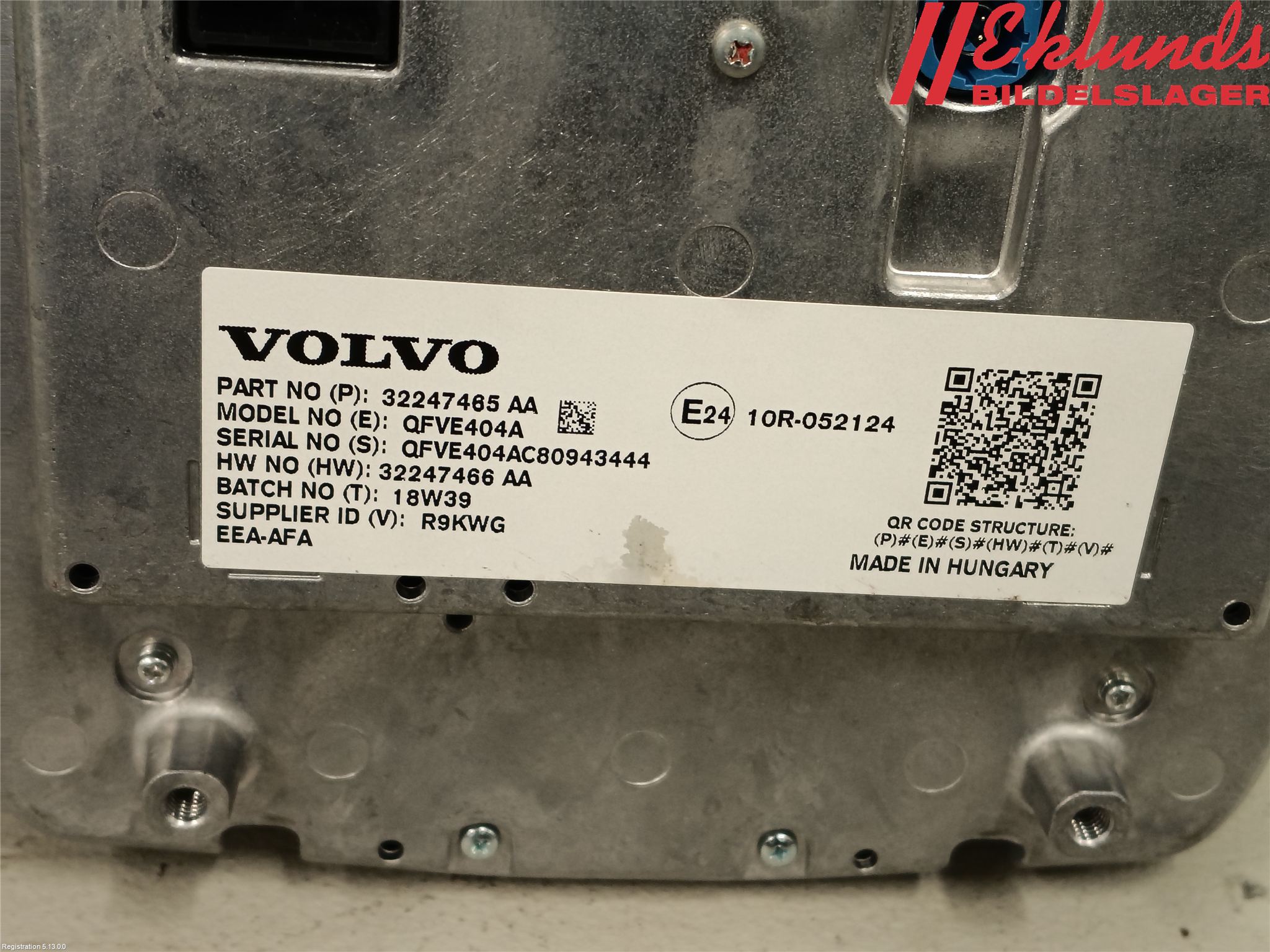 Volvo V90 17->> Multifunktionsdisplay
