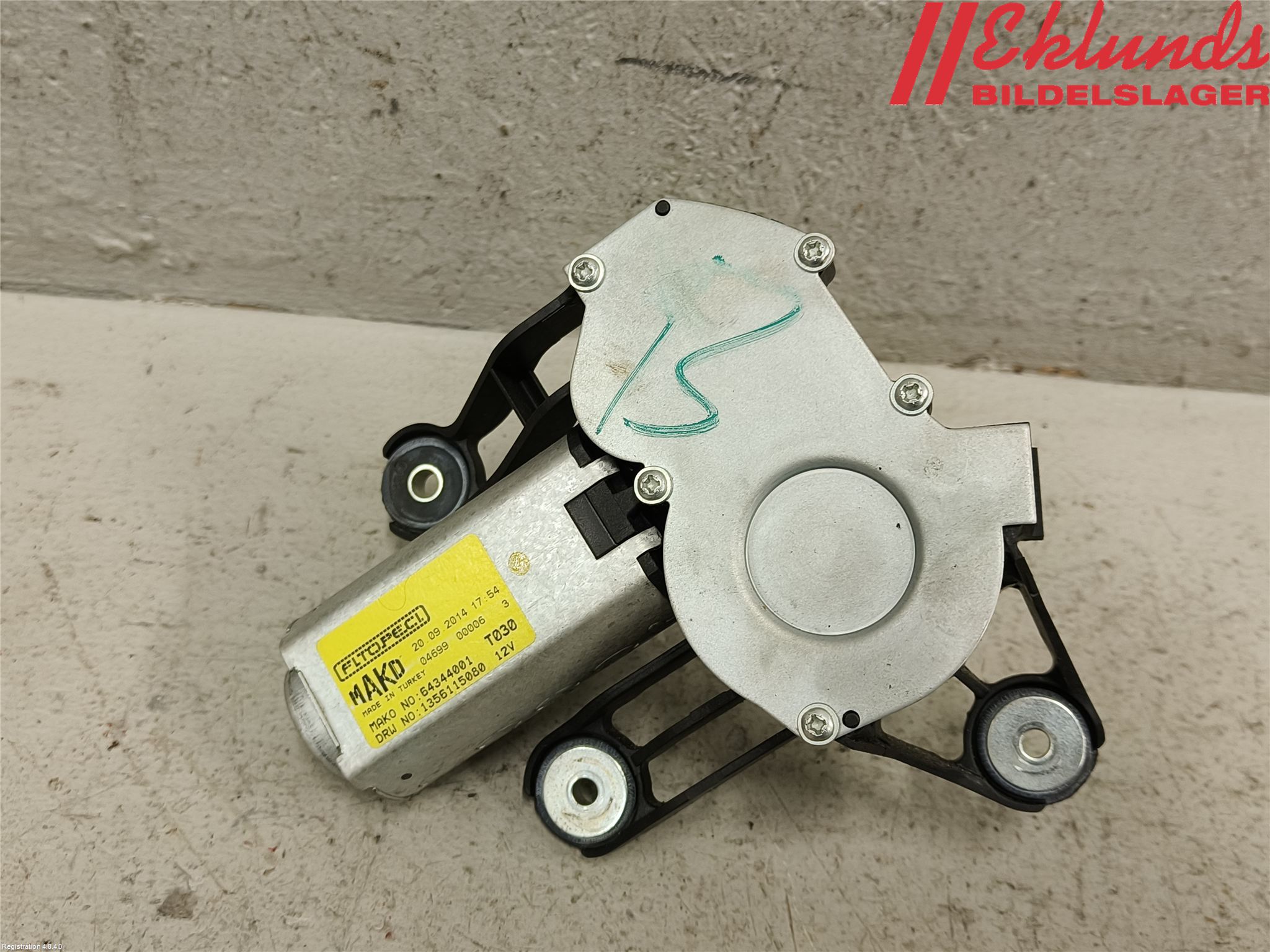 Citroen NEMO Torkarmotor Baklucka