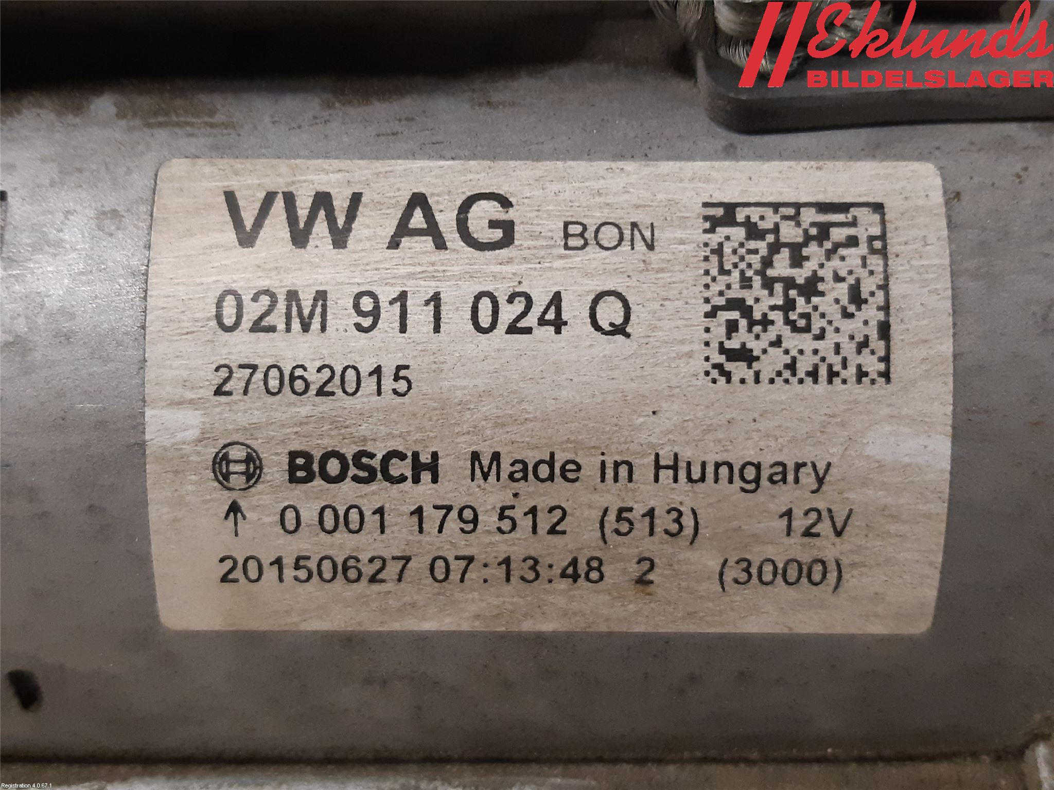 Skoda FABIA 15-21 Startmotor