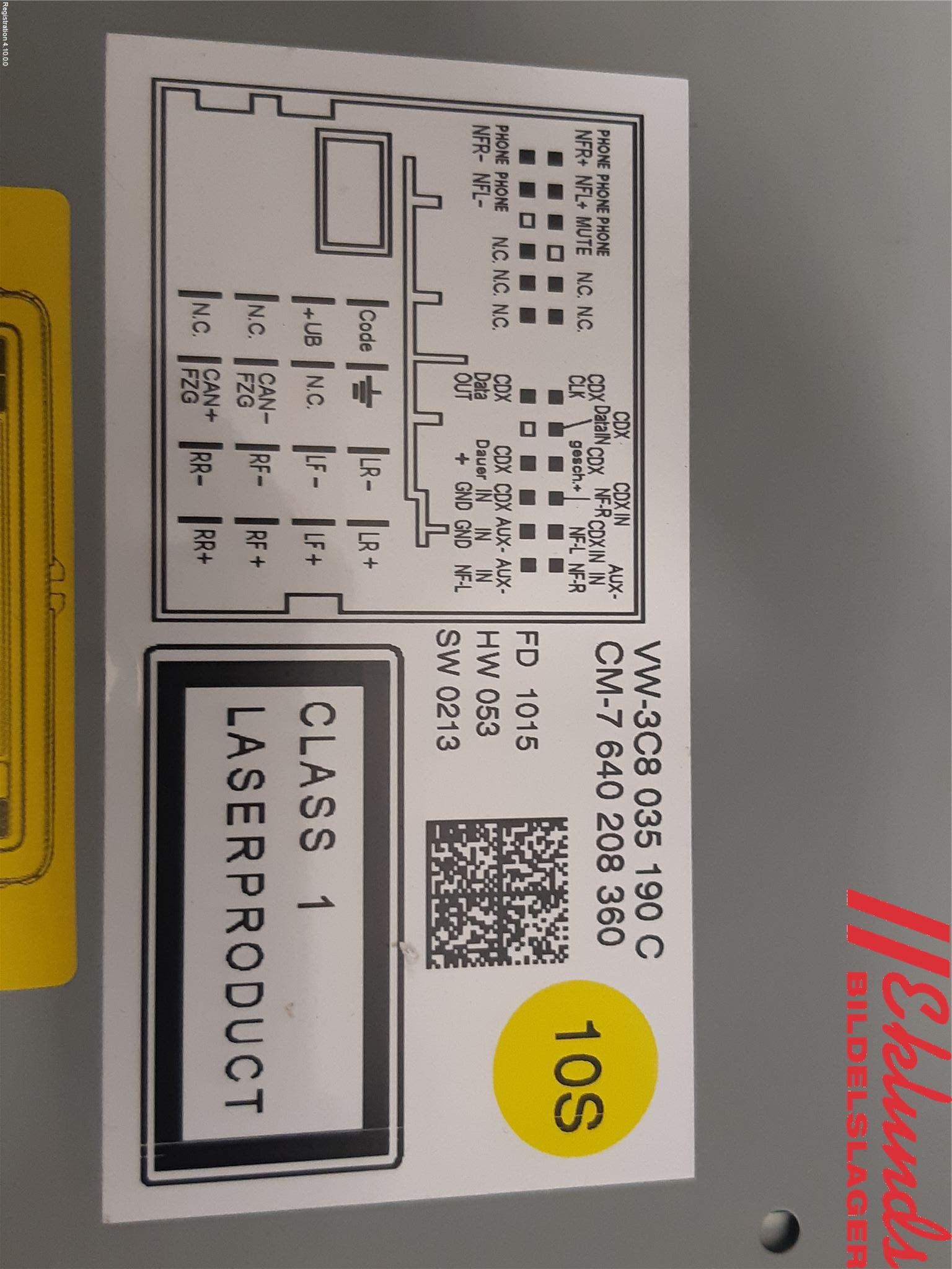 Volkswagen VW TOURAN 10-15 Cd Radio - Multimediapanel