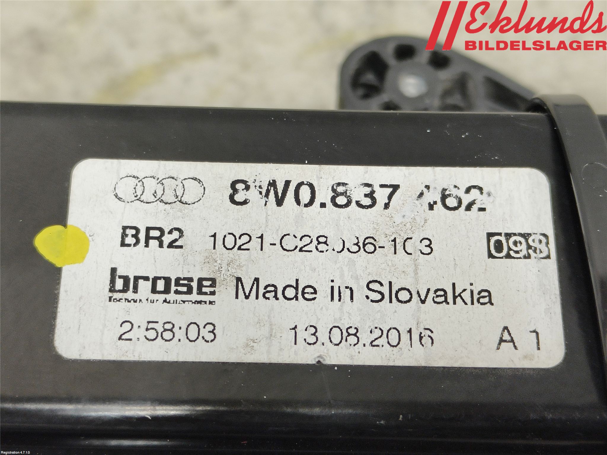 Audi A4/S4 B9 16-19 Fönsterhiss El Kompl