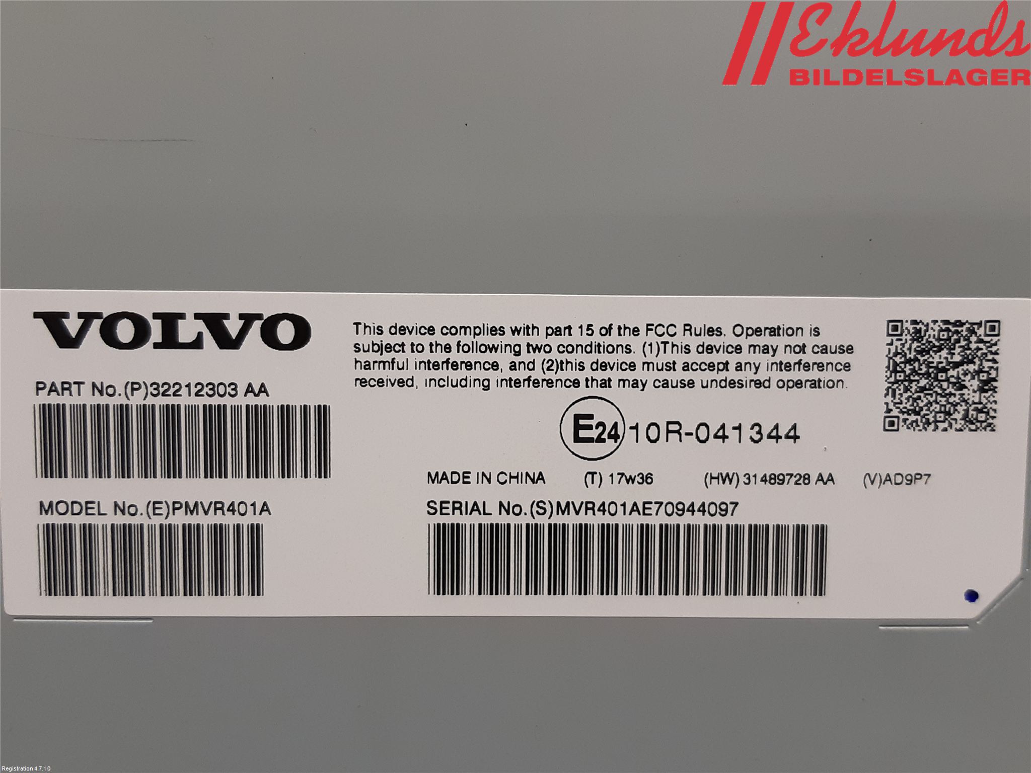 Volvo S90 17->> Radio-Stereo Förstärkare