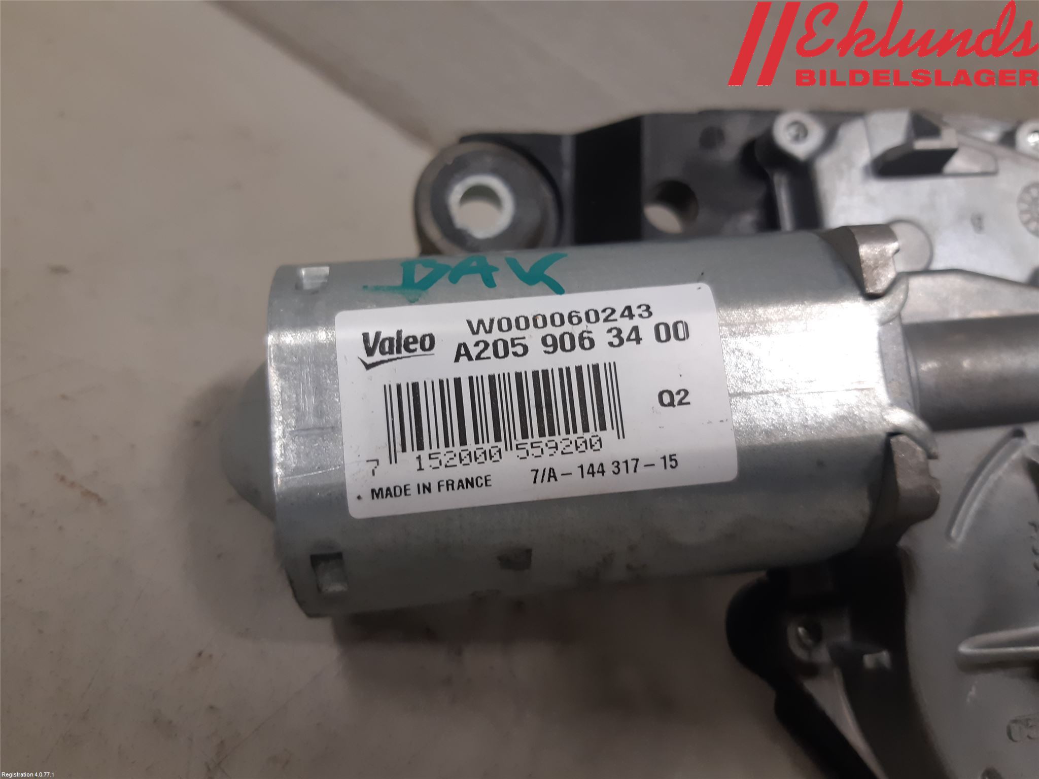 Mercedes-Benz MB C-KLASS (W205) 14-21 Torkarmotor Baklucka