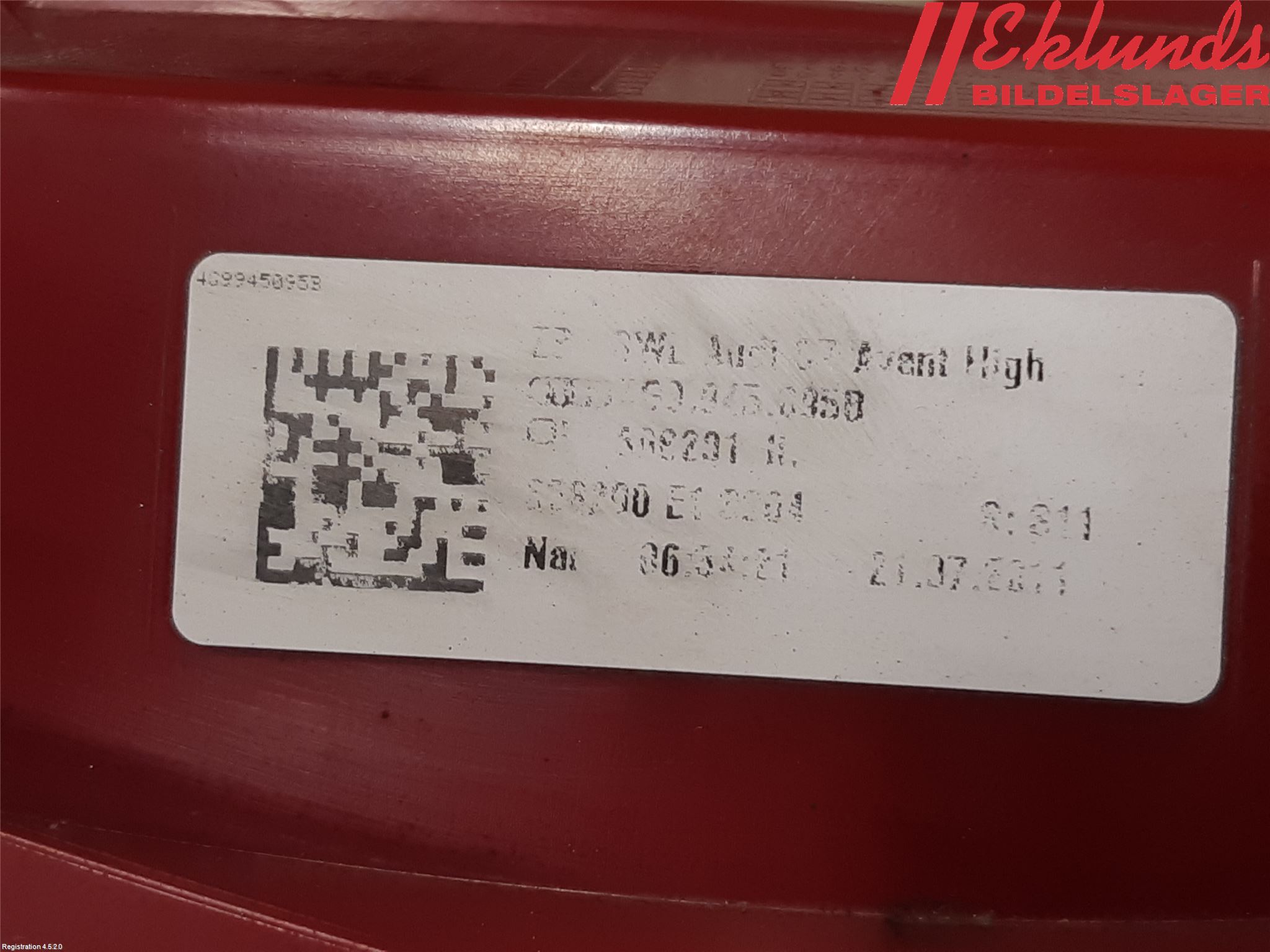 Audi A6/S6 4G 11-18 Bakljus Vänster