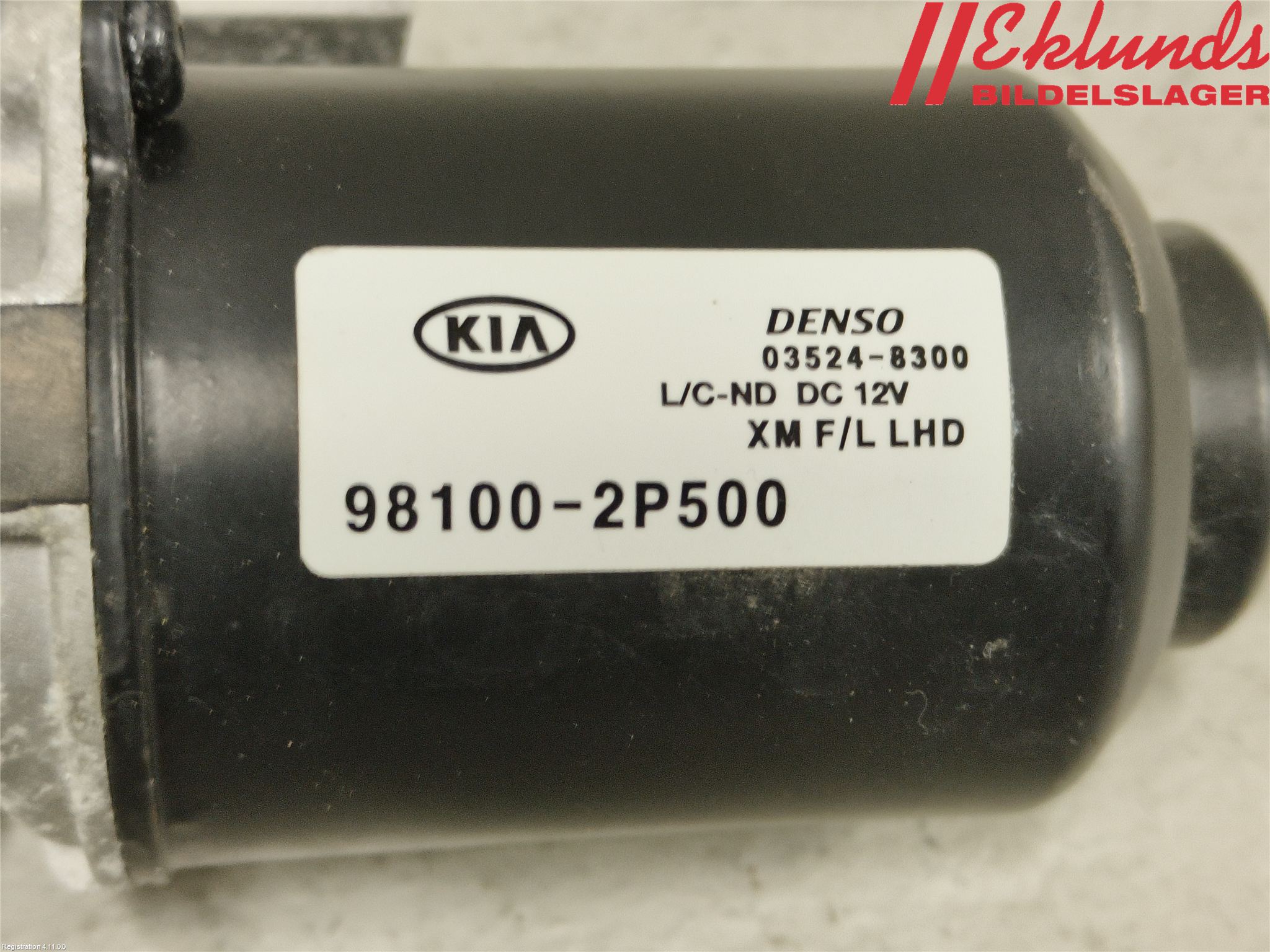 Kia SORENTO 10-14 Torkarmotor Vindruta