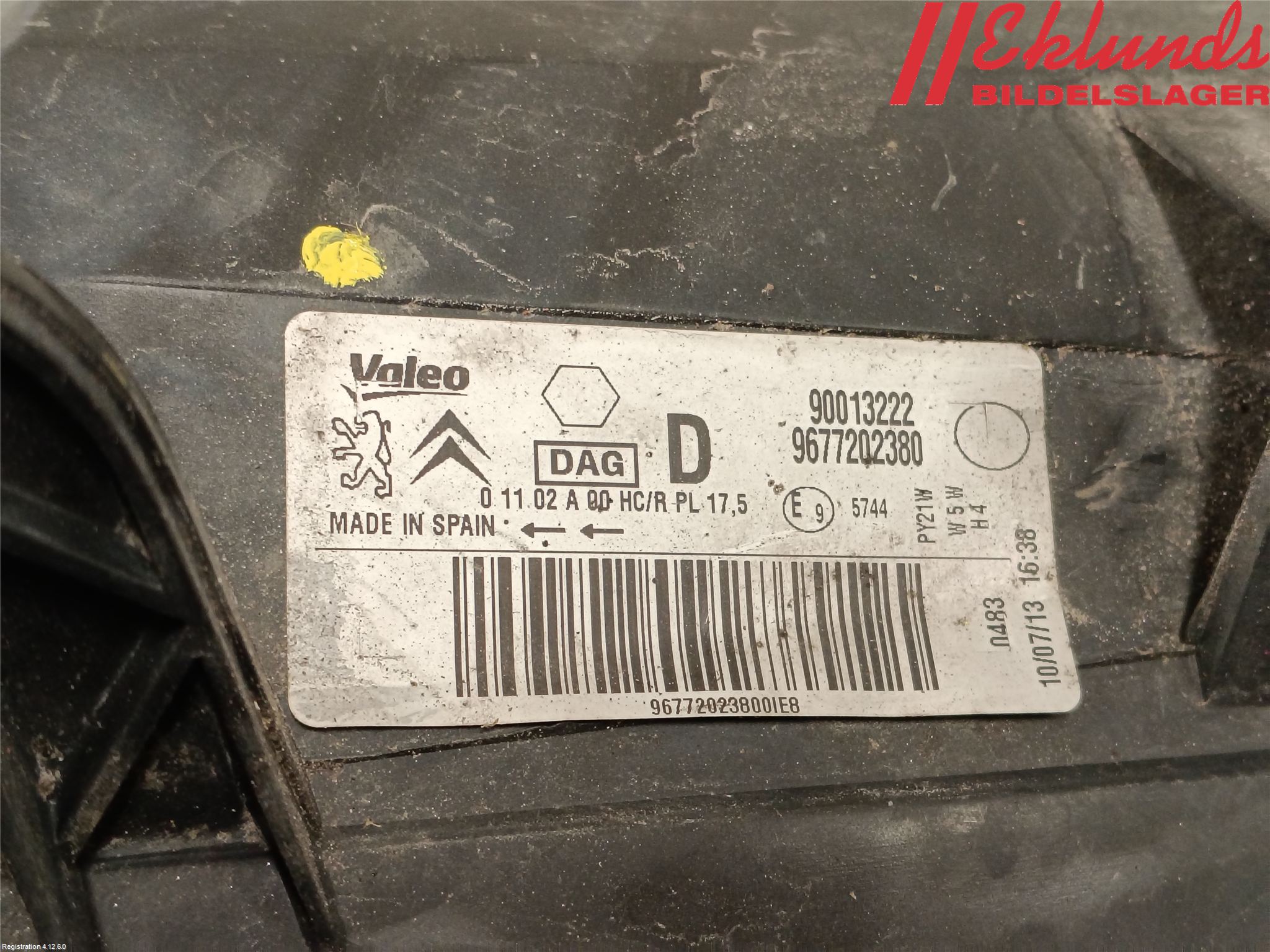 Peugeot PARTNER 08-15 Strålkastare Höger