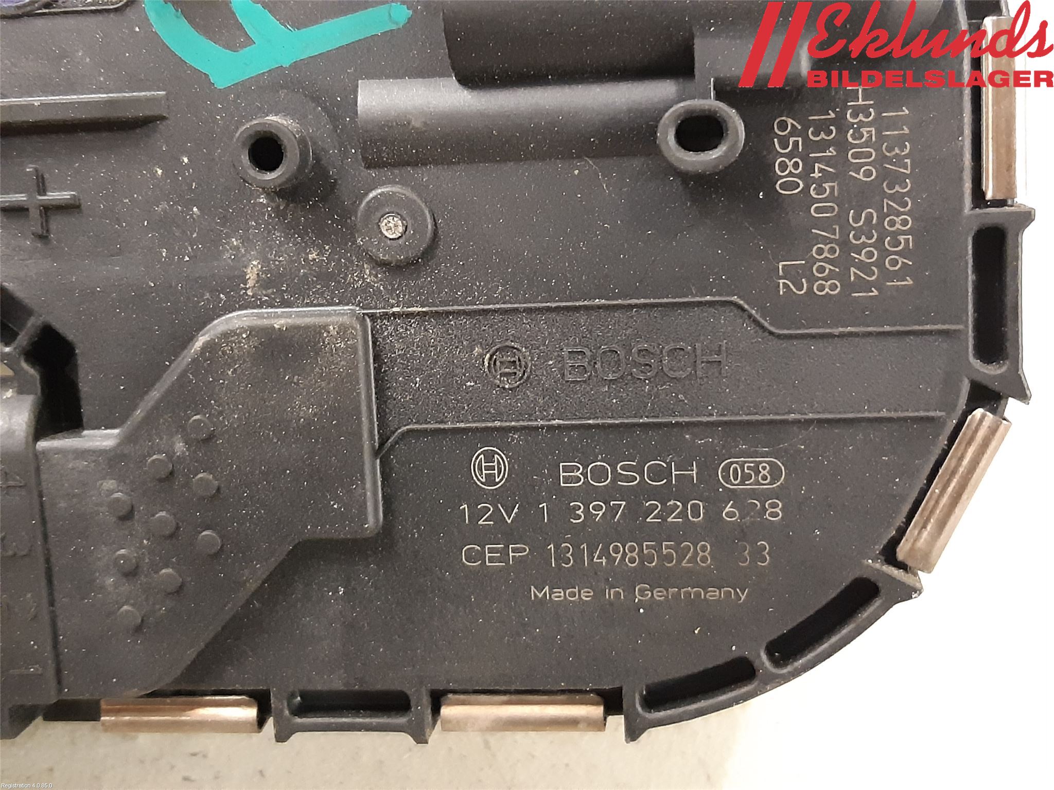 Volvo V60 11-13 Torkarmotor Vindruta