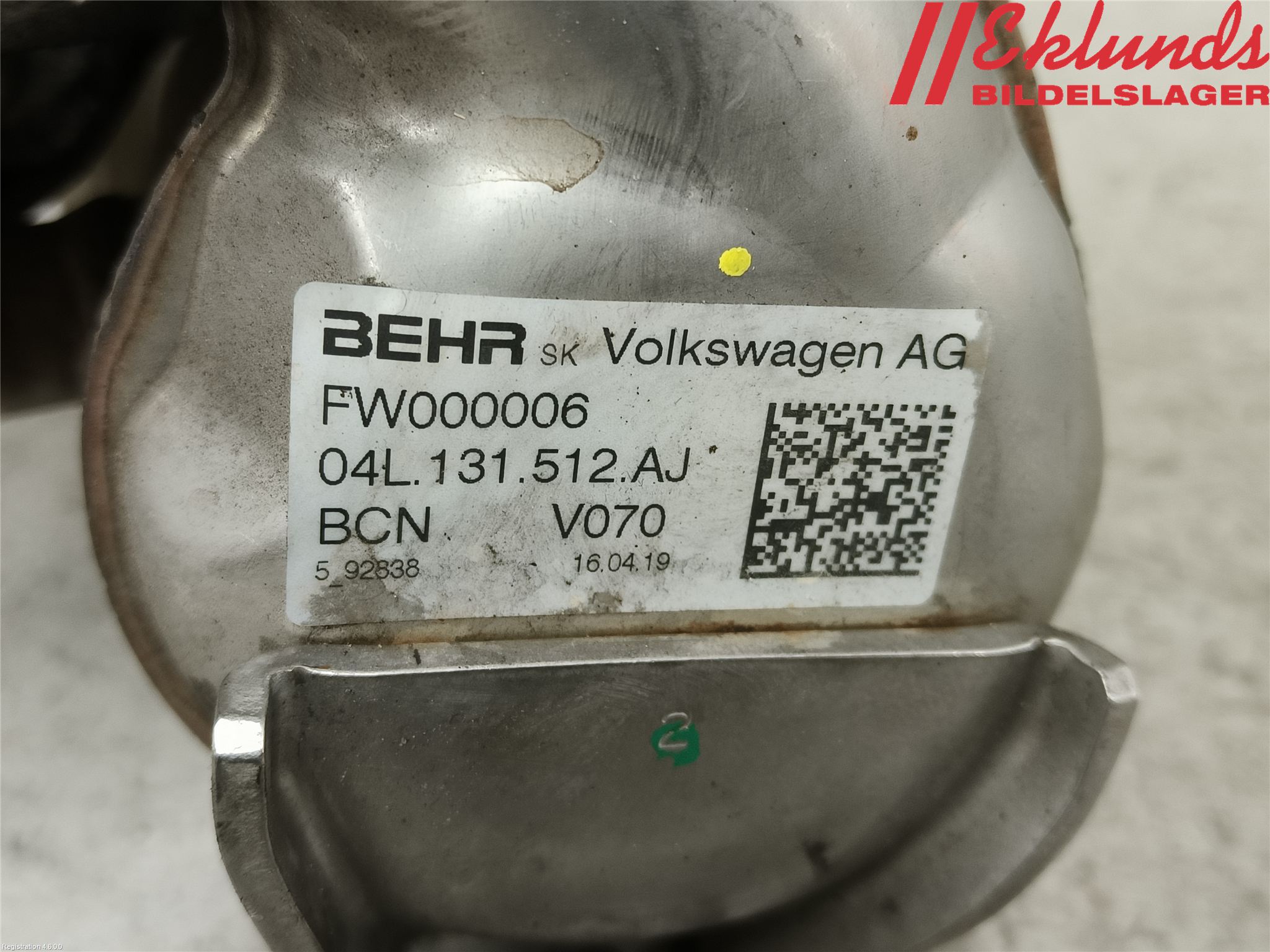 Volkswagen VW CADDY 16-20 Avgaskylare