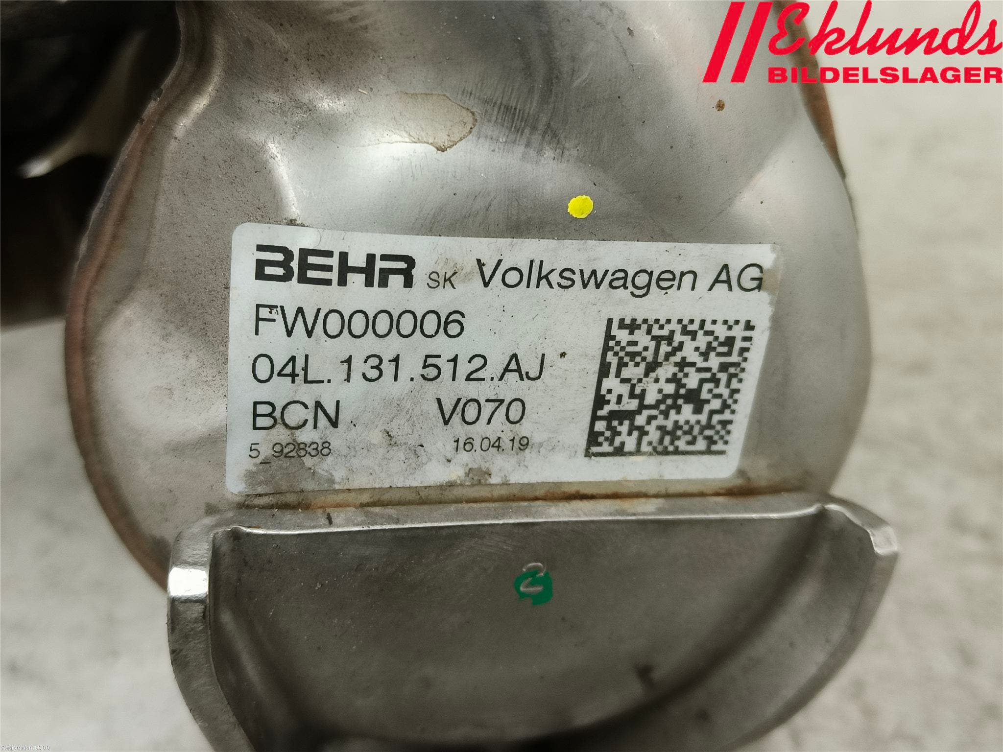 Volkswagen VW CADDY 16-20 Avgaskylare