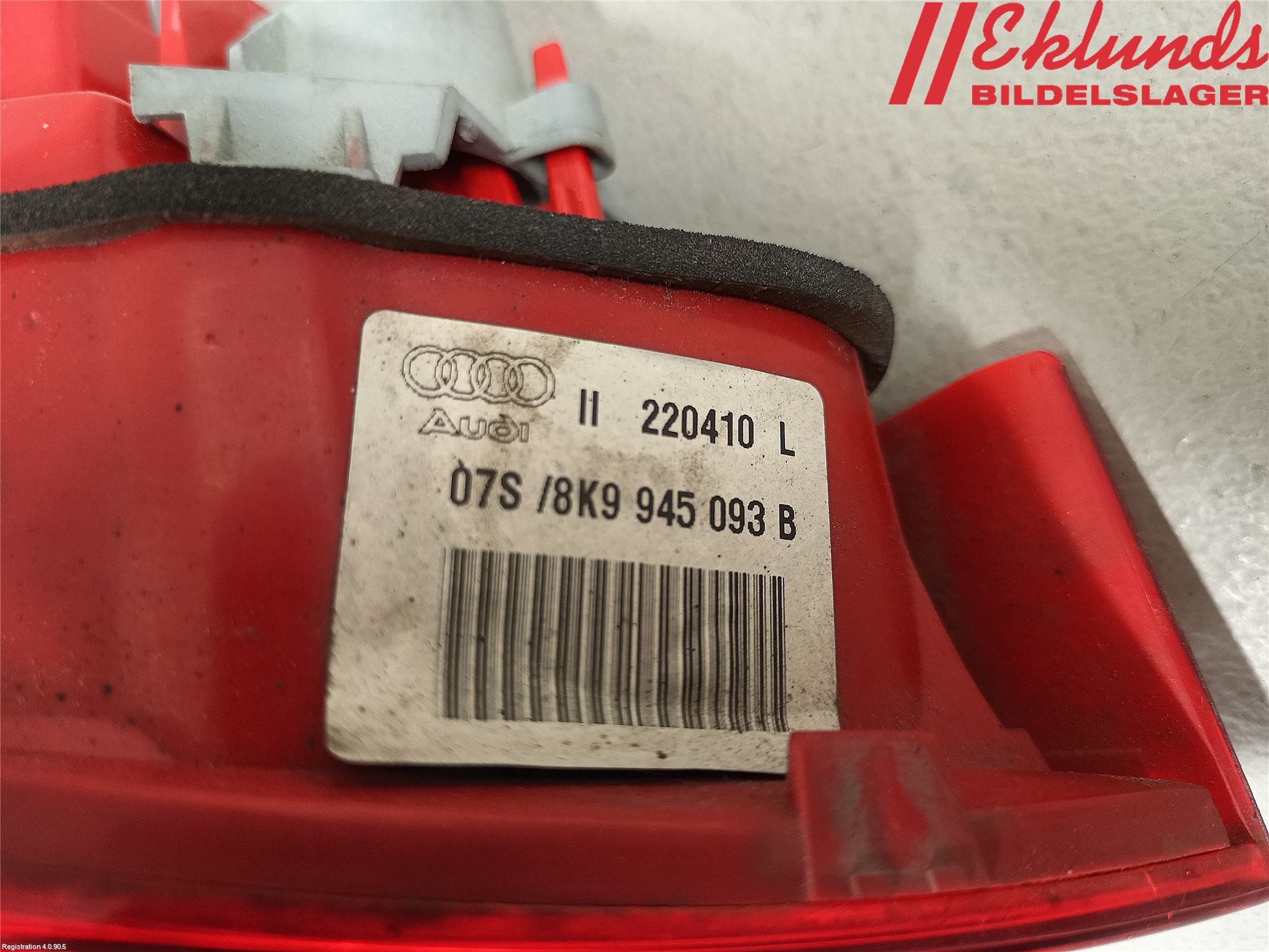 Audi A4/S4 08-11 Bakljus Lucka Vä