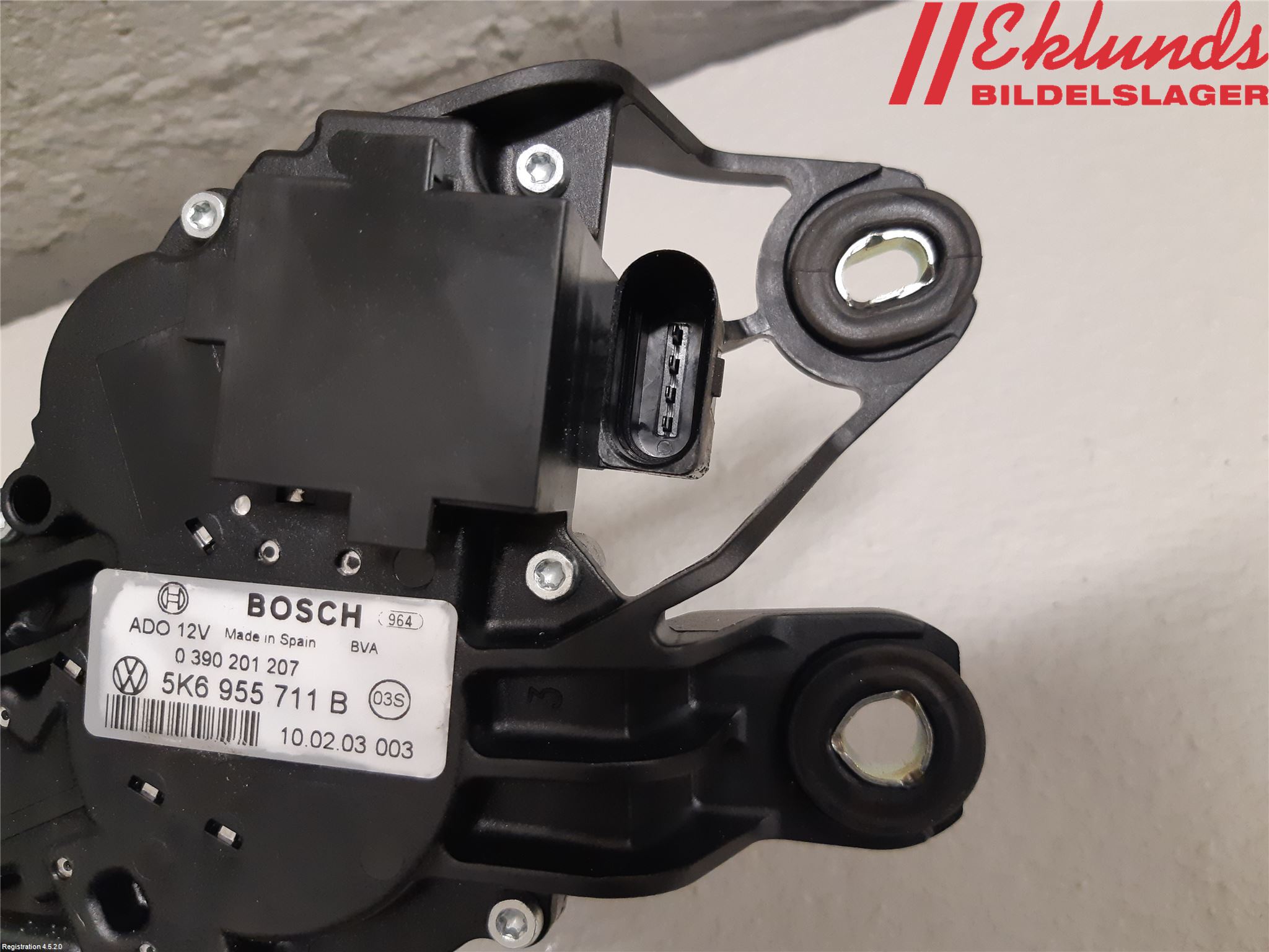 Volkswagen VW GOLF VI 09-13 Torkarmotor Baklucka
