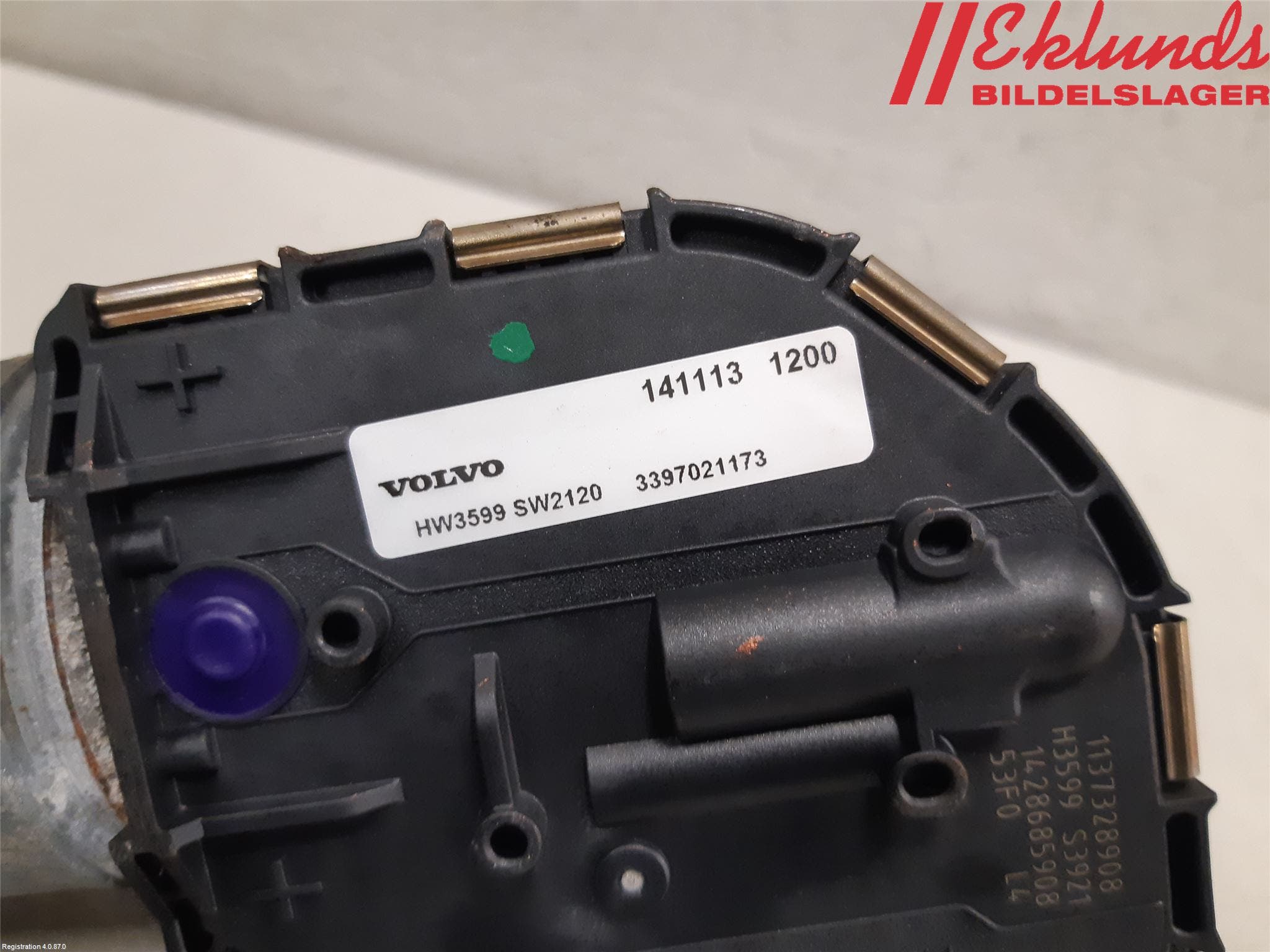 Volvo S60 11-13 Torkarmotor Vindruta