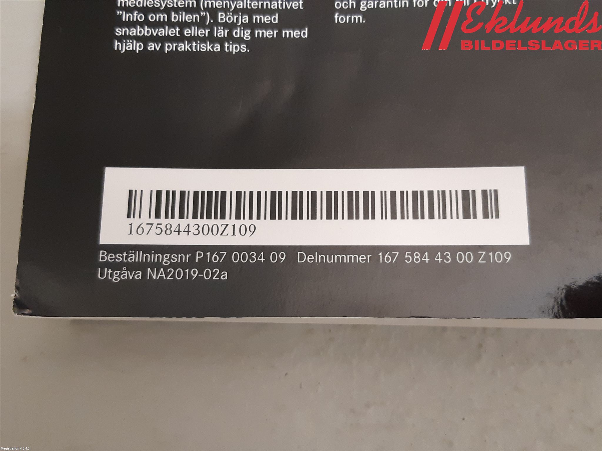 Mercedes-Benz MB GLE-KLASS (W167/V167/C167) 19- Instruktionsbok