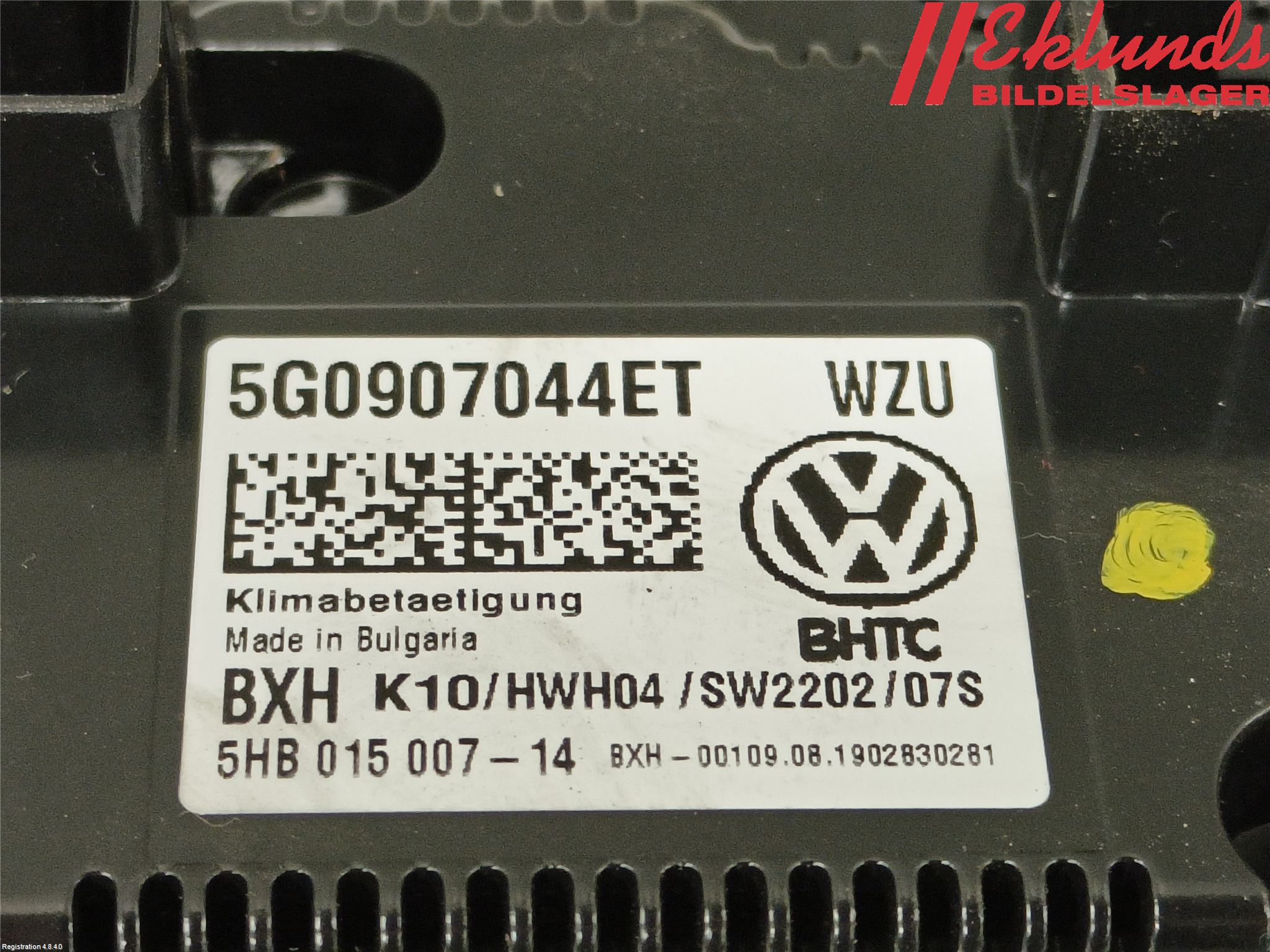 Volkswagen VW PASSAT 15-19 Ac Styrenhet Ac Manöveren