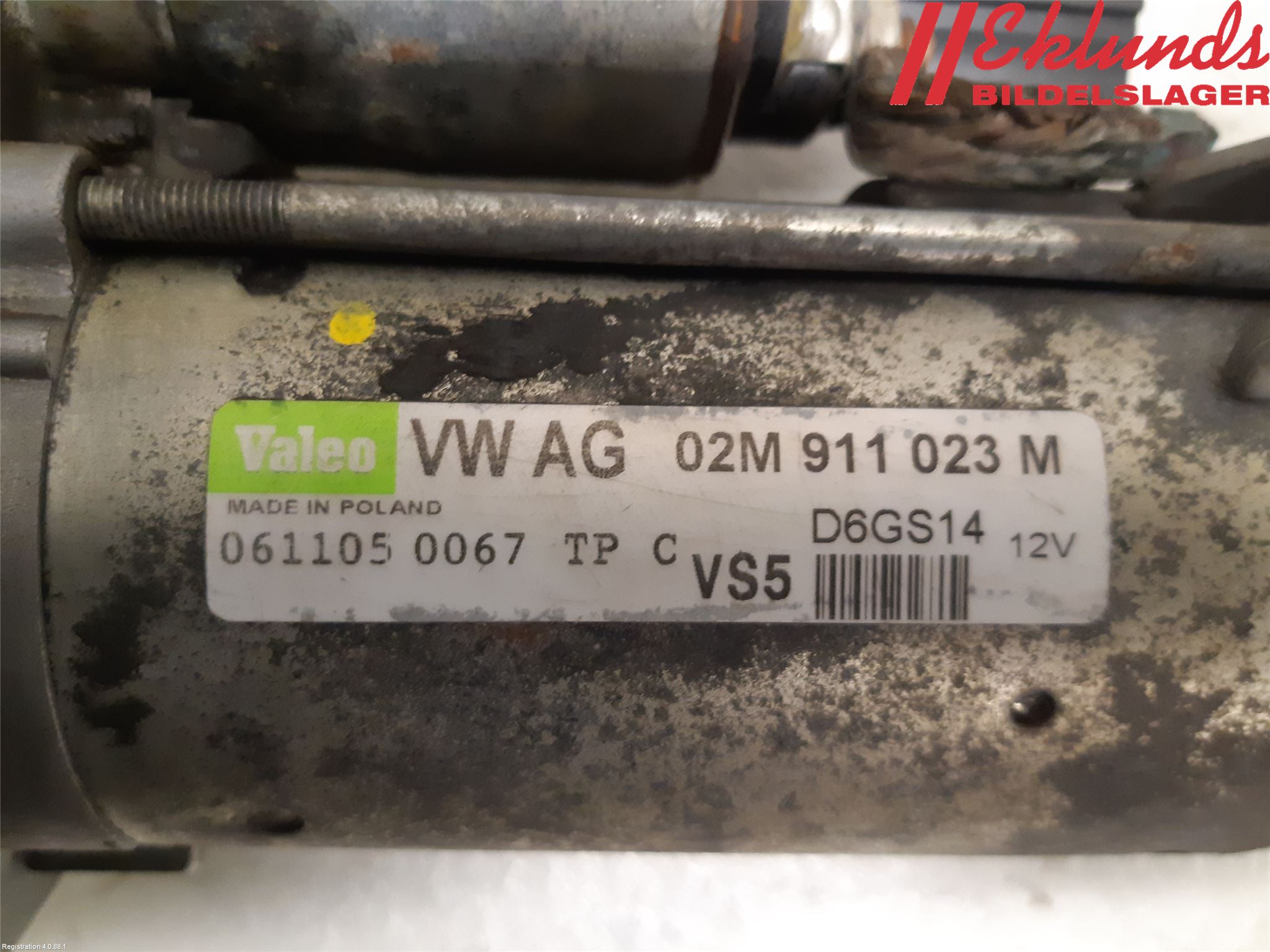Volkswagen VW TOURAN 03-10 Startmotor