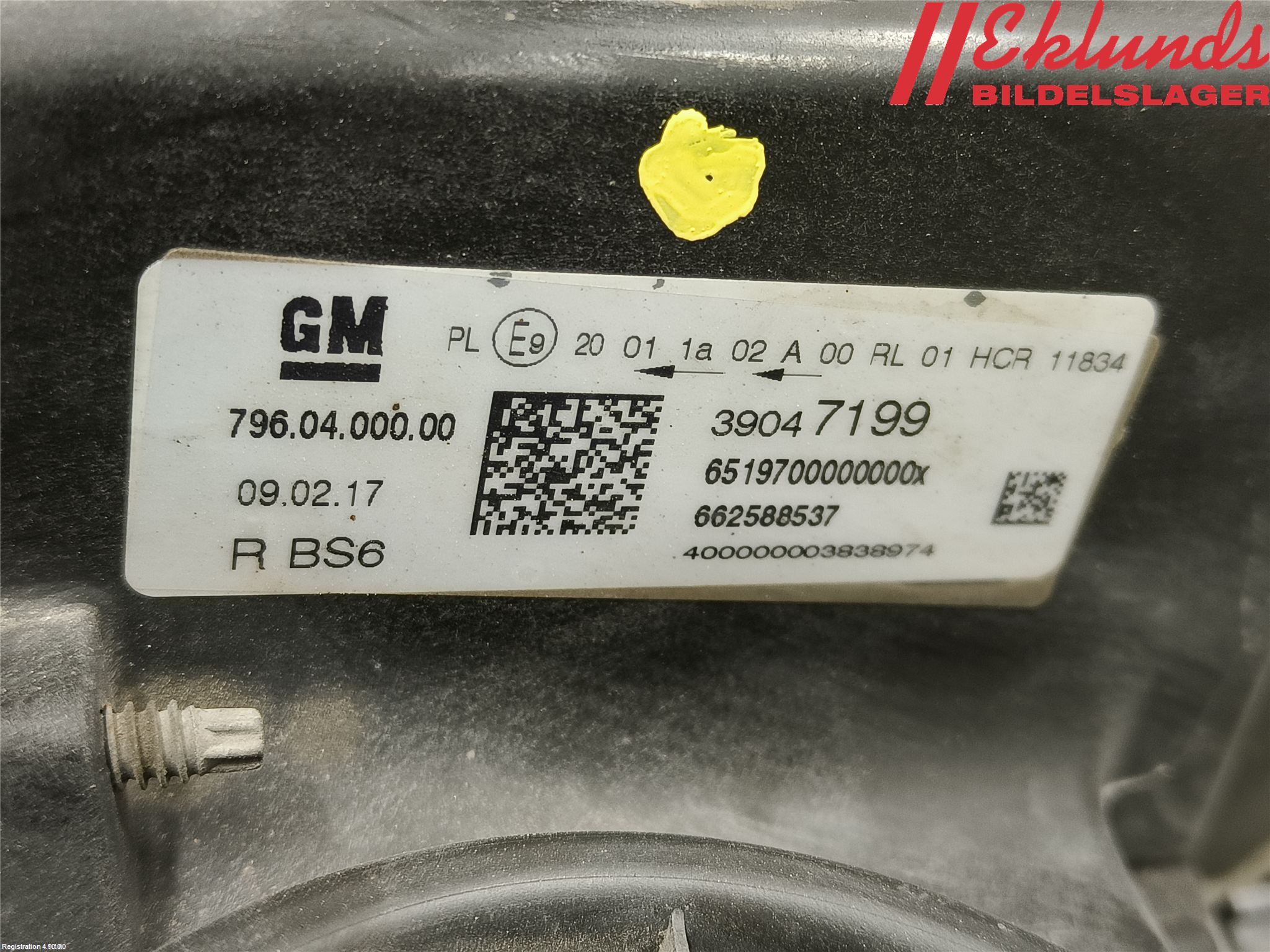 Opel ASTRA K 16-22 Strålkastare Höger