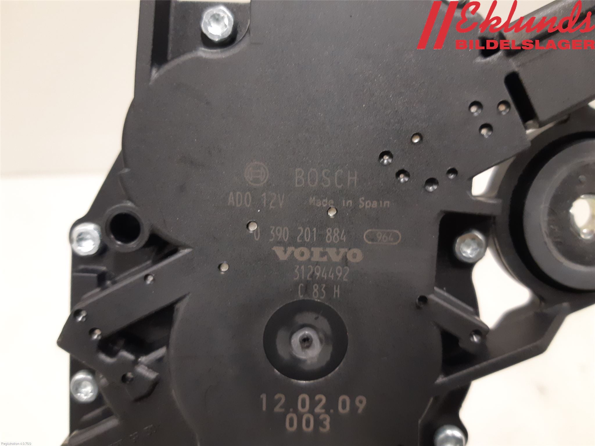 Volvo V60 11-13 Torkarmotor Baklucka