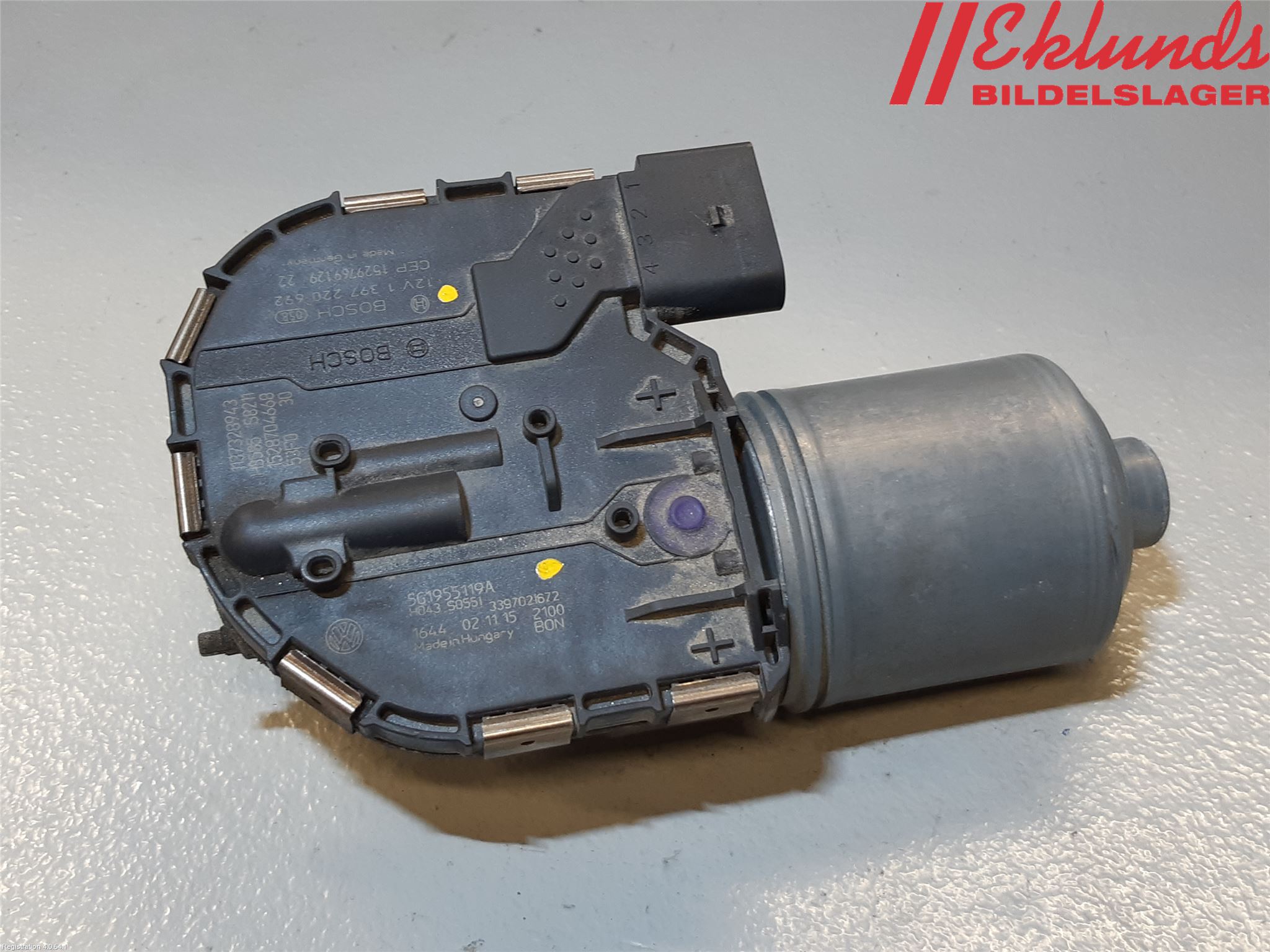 Volkswagen VW GOLF / E-GOLF VII 13-20 Torkarmotor Vindruta