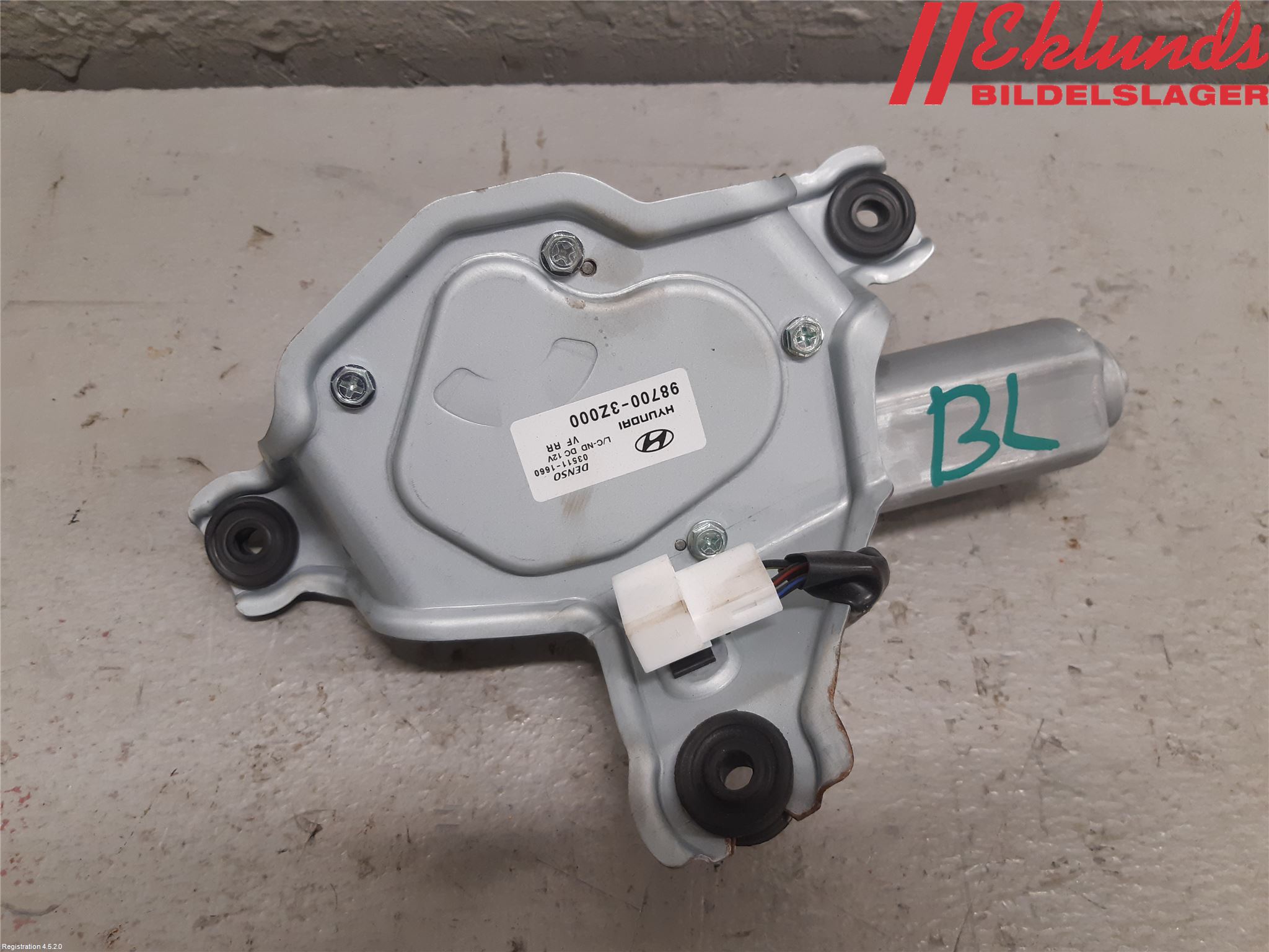 Hyundai i40 16-18 Torkarmotor Baklucka