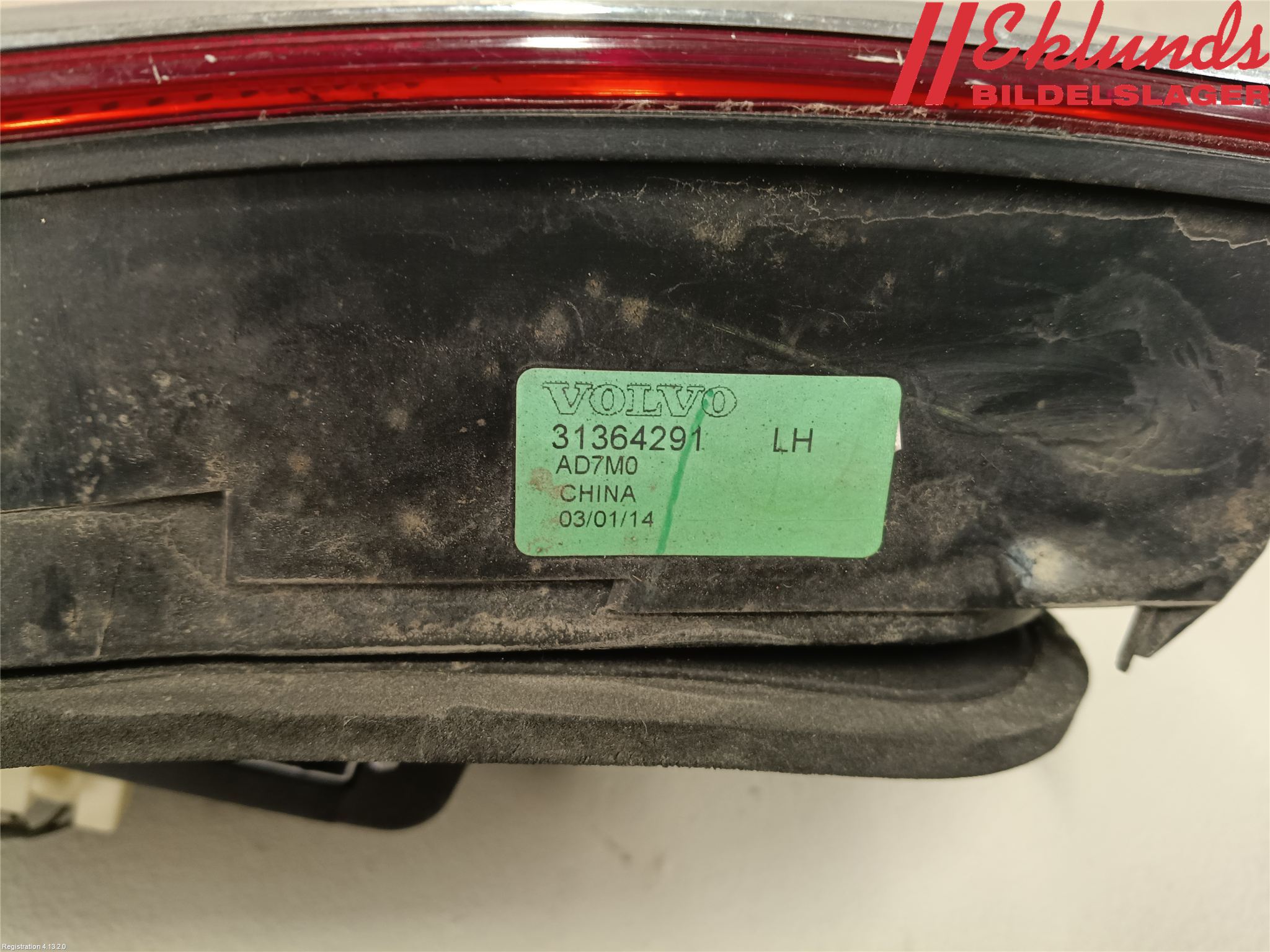 Volvo S80 07-13 Bakljus Vänster